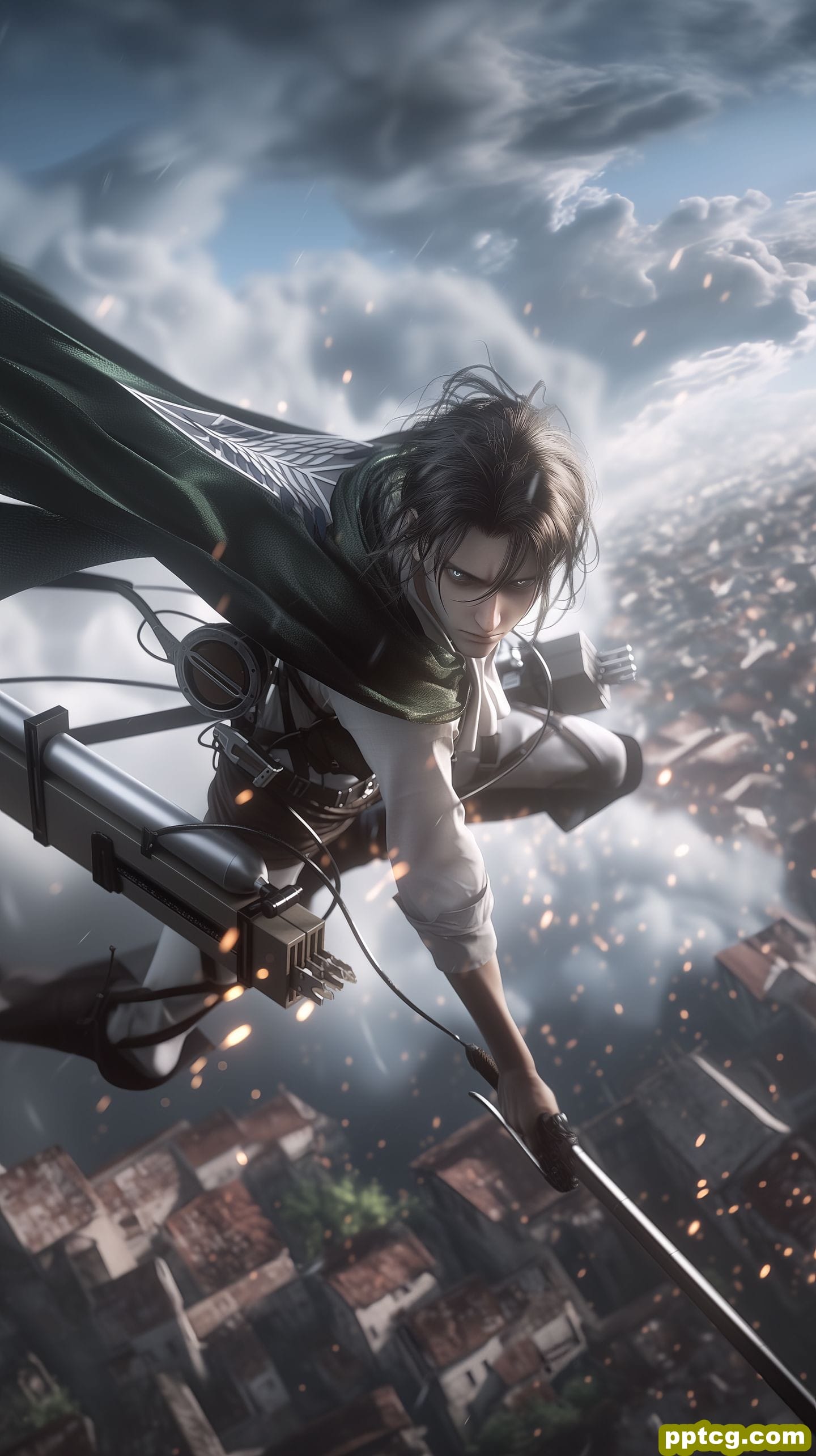 颜值 进击的巨人 超酷帅气 利威尔 ai绘画壁纸