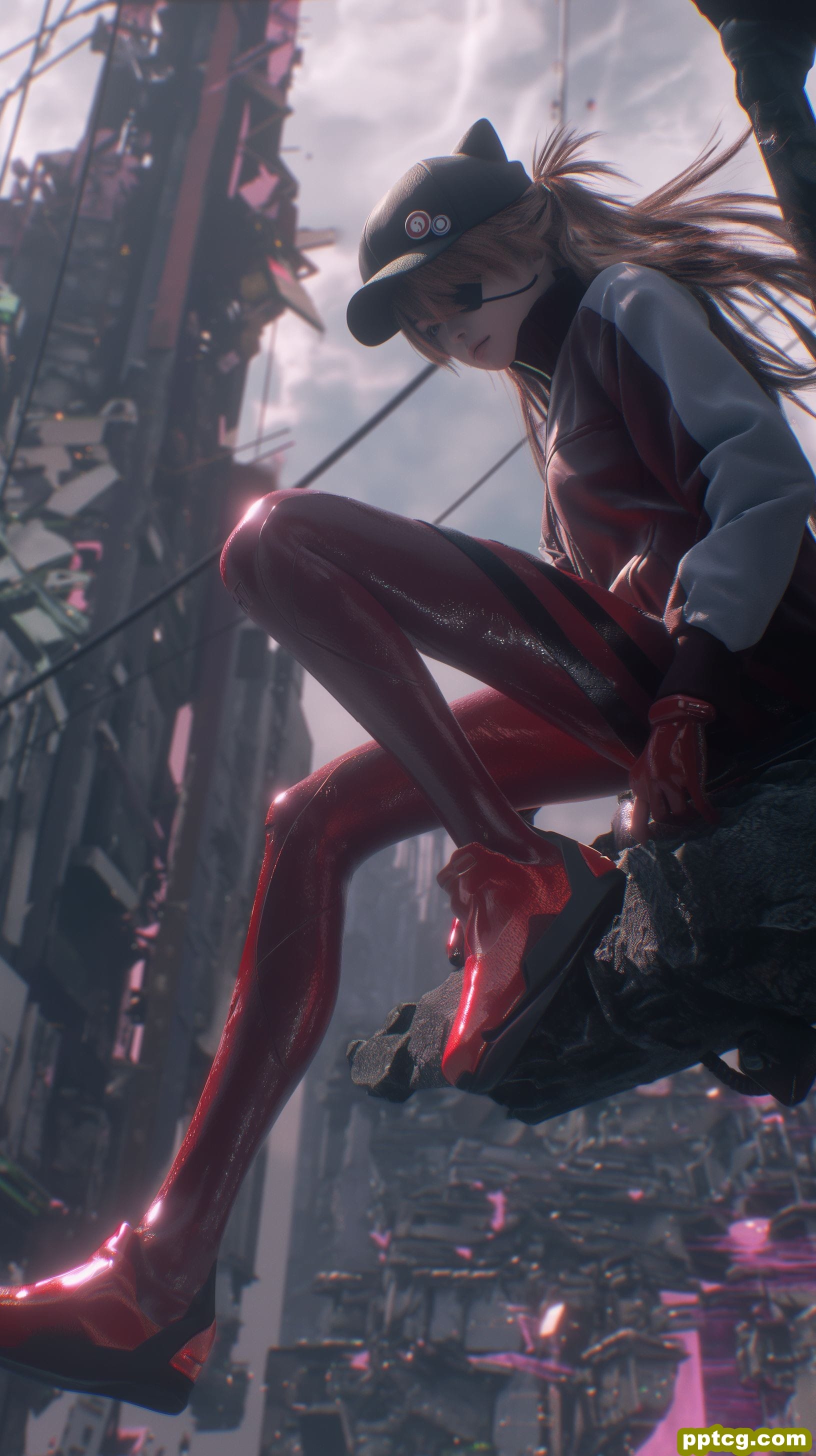 新世纪福音战士 明日香 ai绘画 壁纸分享-皮皮兔动漫