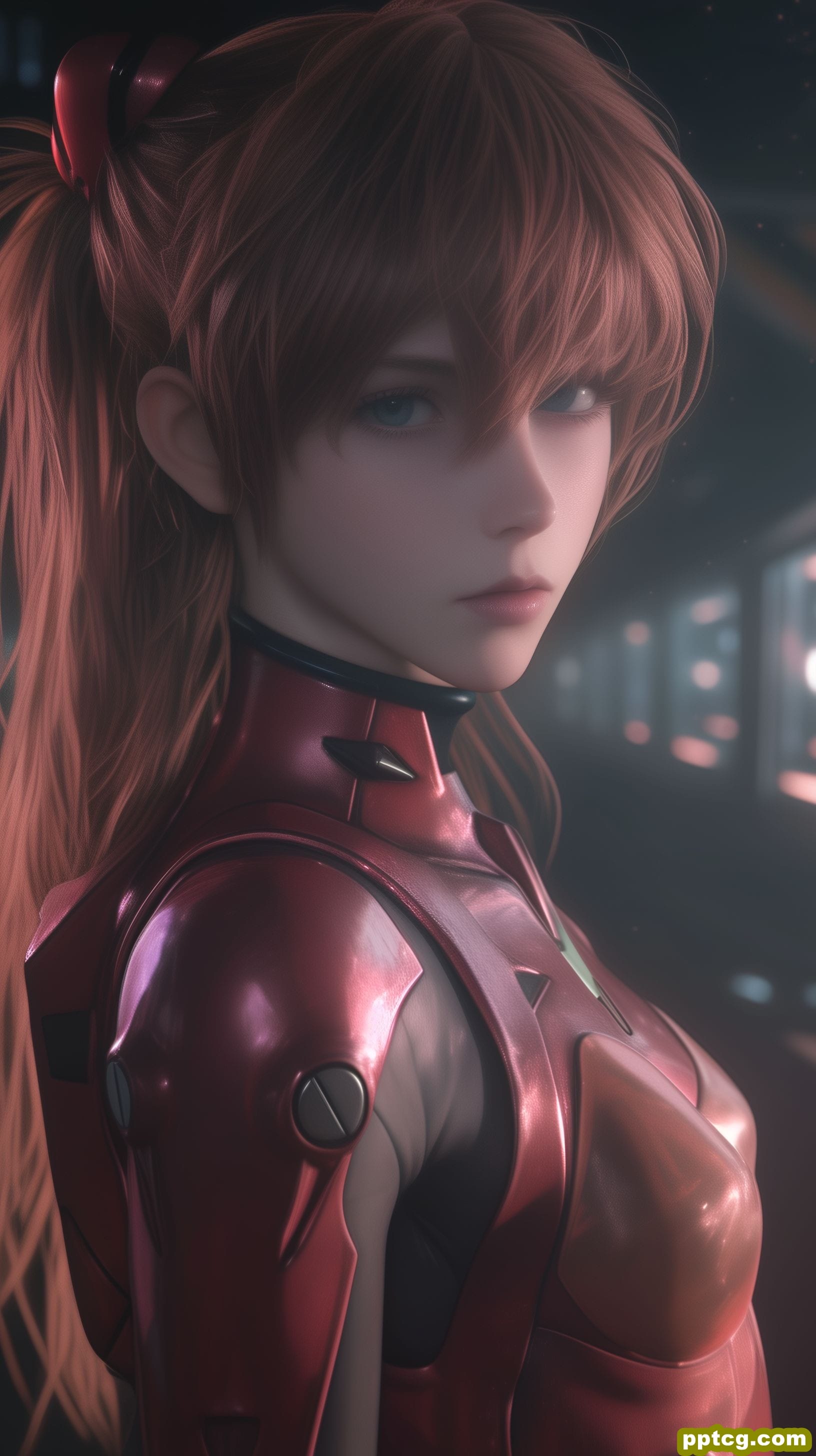 新世纪福音战士 明日香 ai绘画 壁纸分享