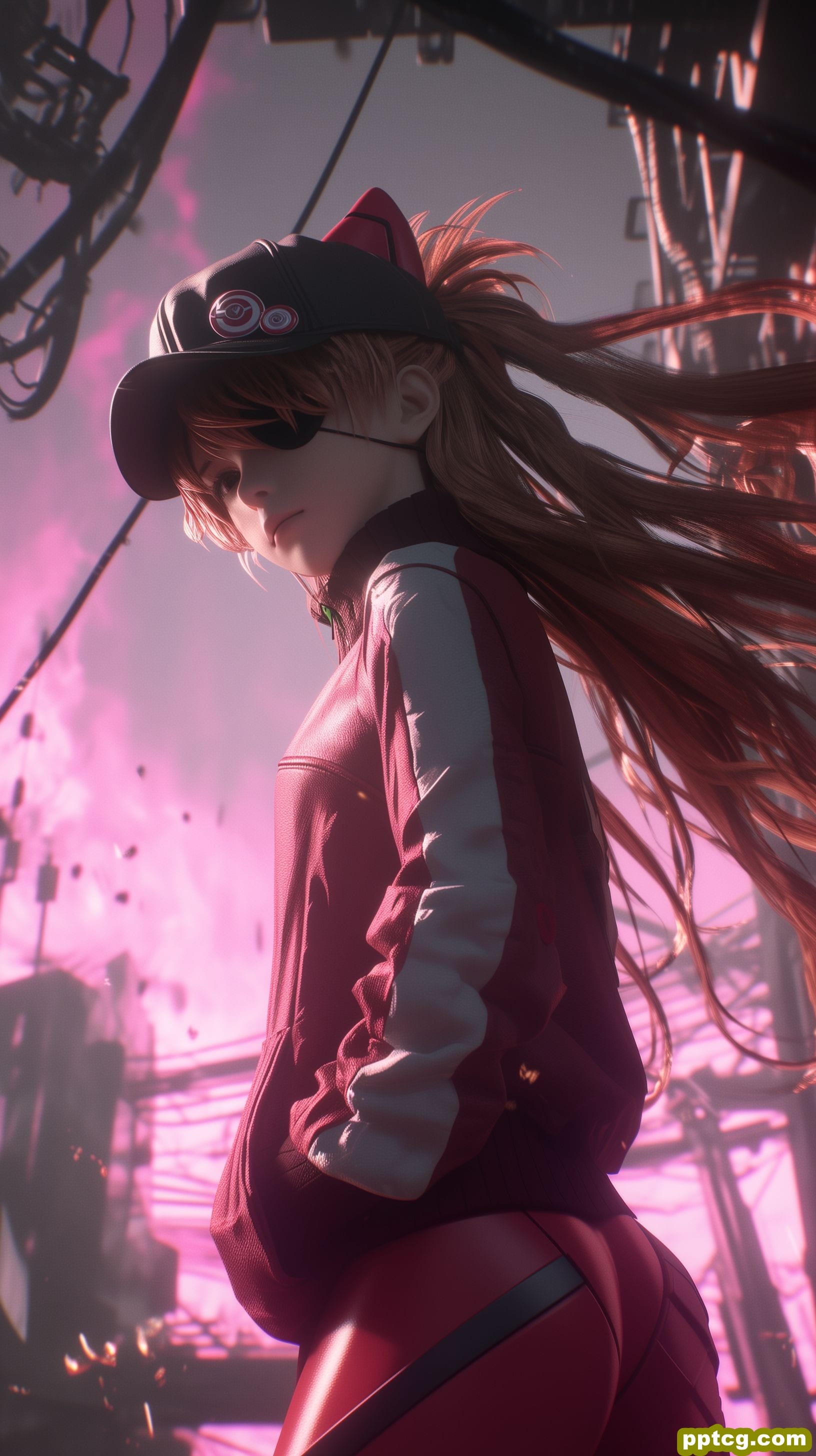 新世纪福音战士 明日香 ai绘画 壁纸分享