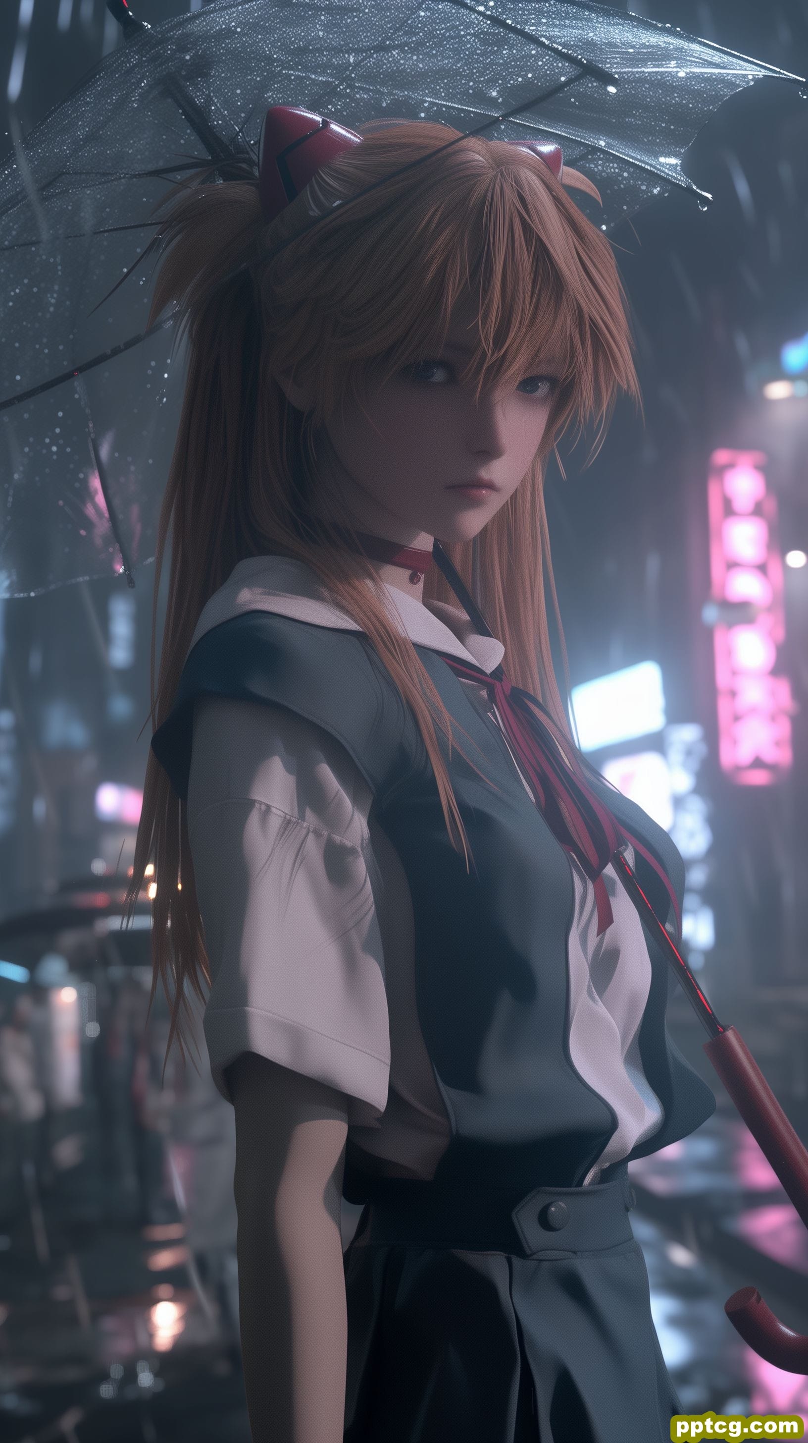 新世纪福音战士 明日香 ai绘画 壁纸分享