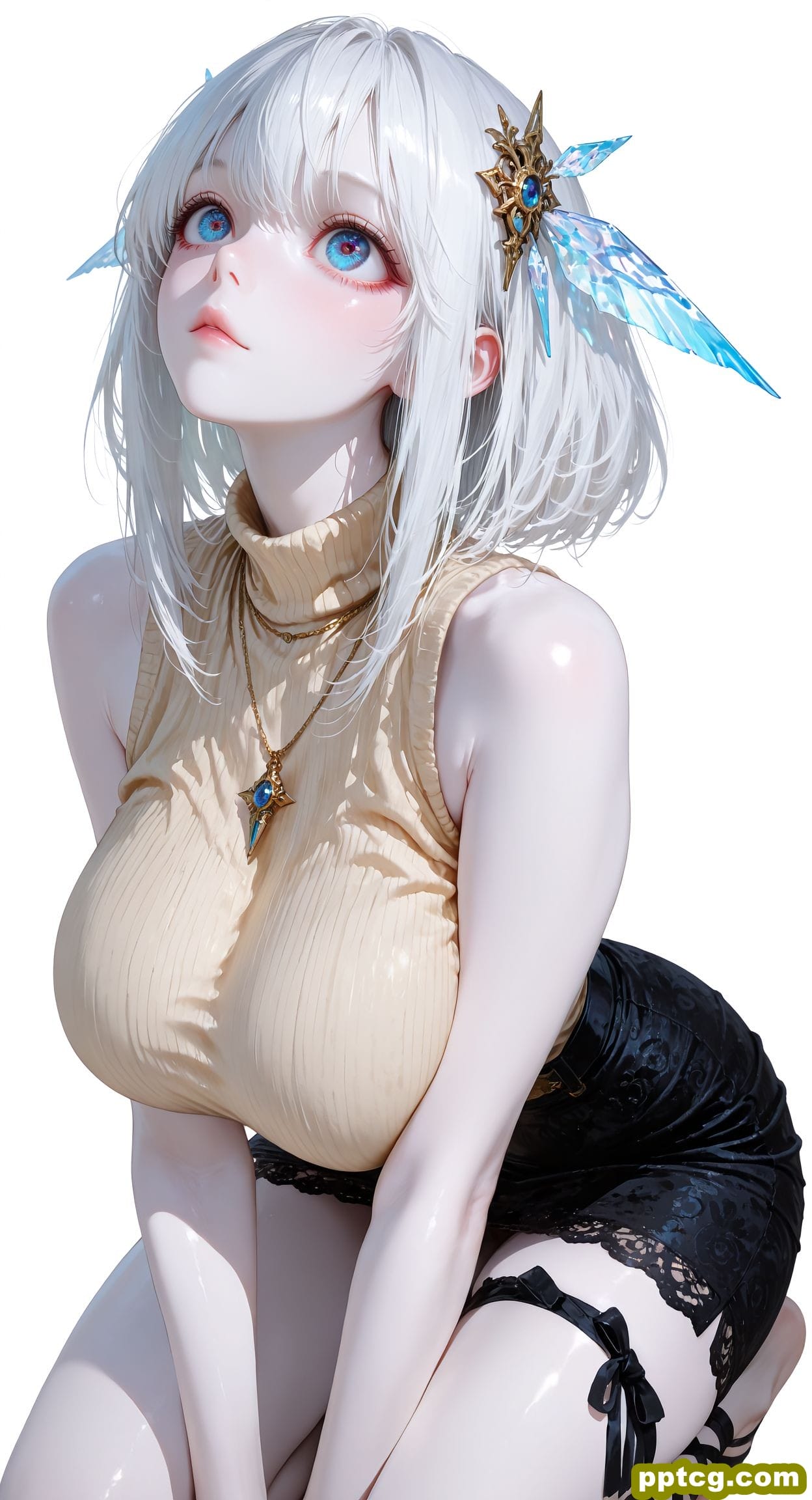 大眼睛可爱少女 锁屏壁纸 漫画身材-皮皮兔动漫