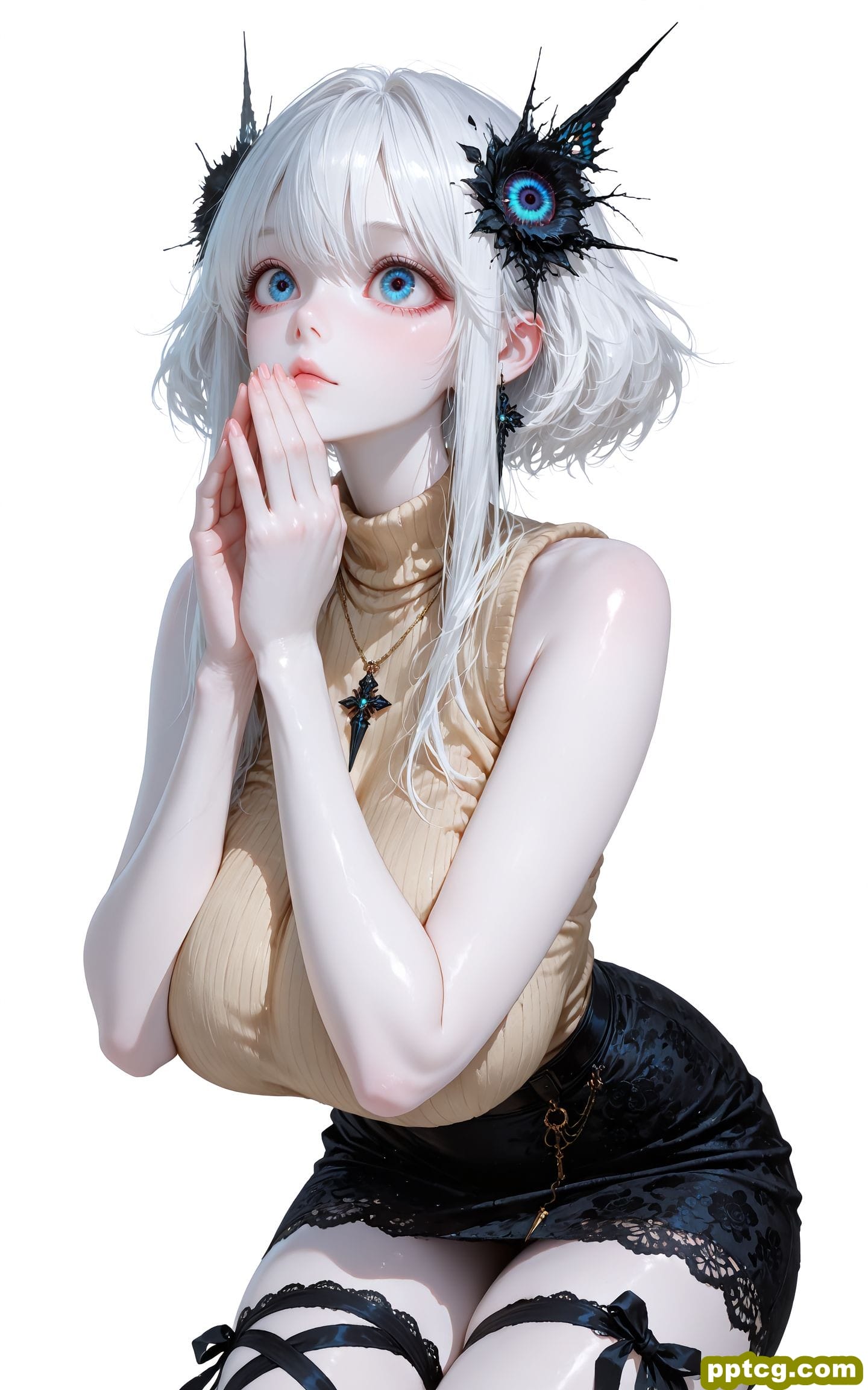 大眼睛可爱少女 锁屏壁纸 漫画身材