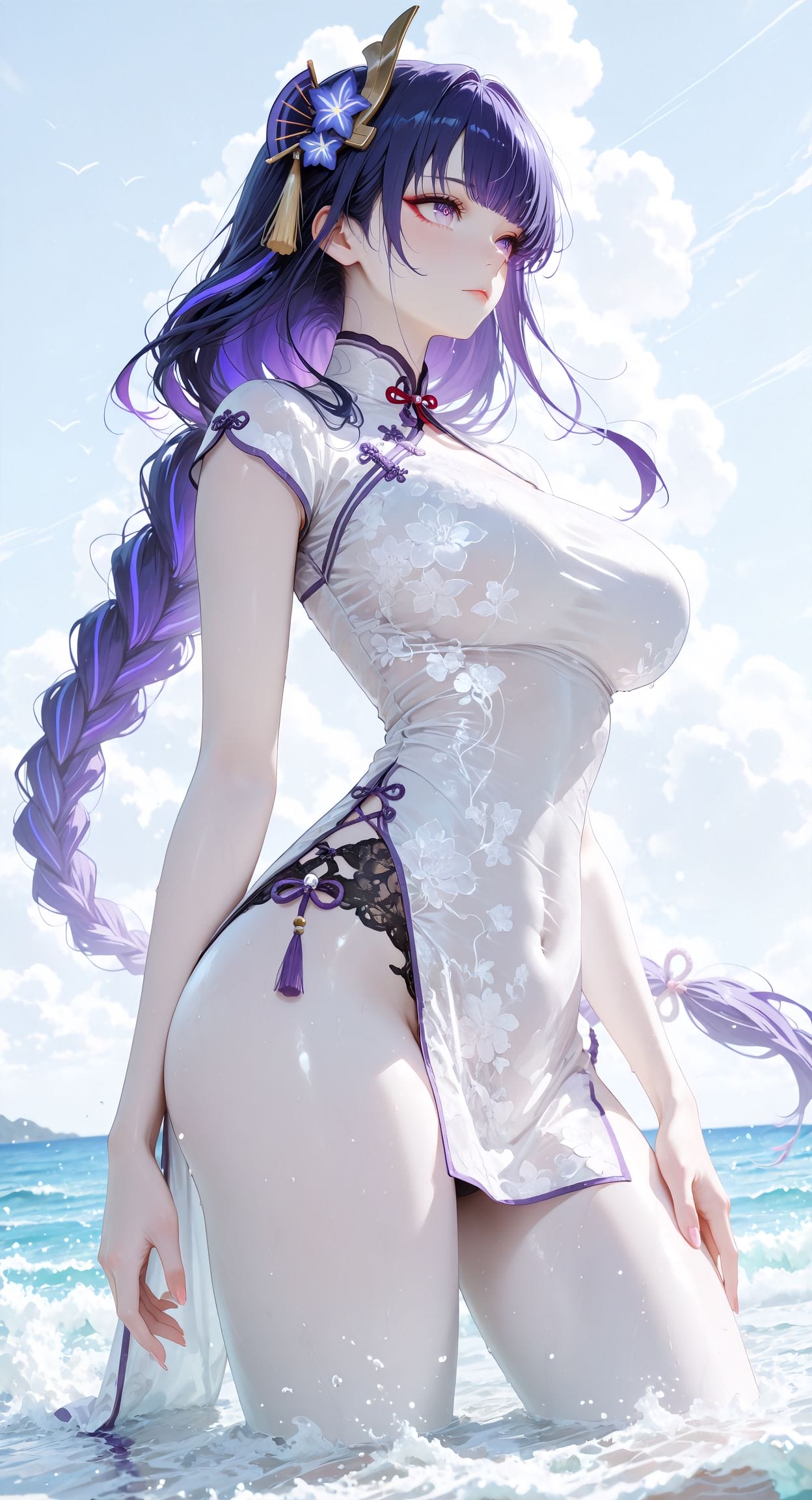 雷电将军 二次元游戏少女壁纸图片 美出高级感 原神