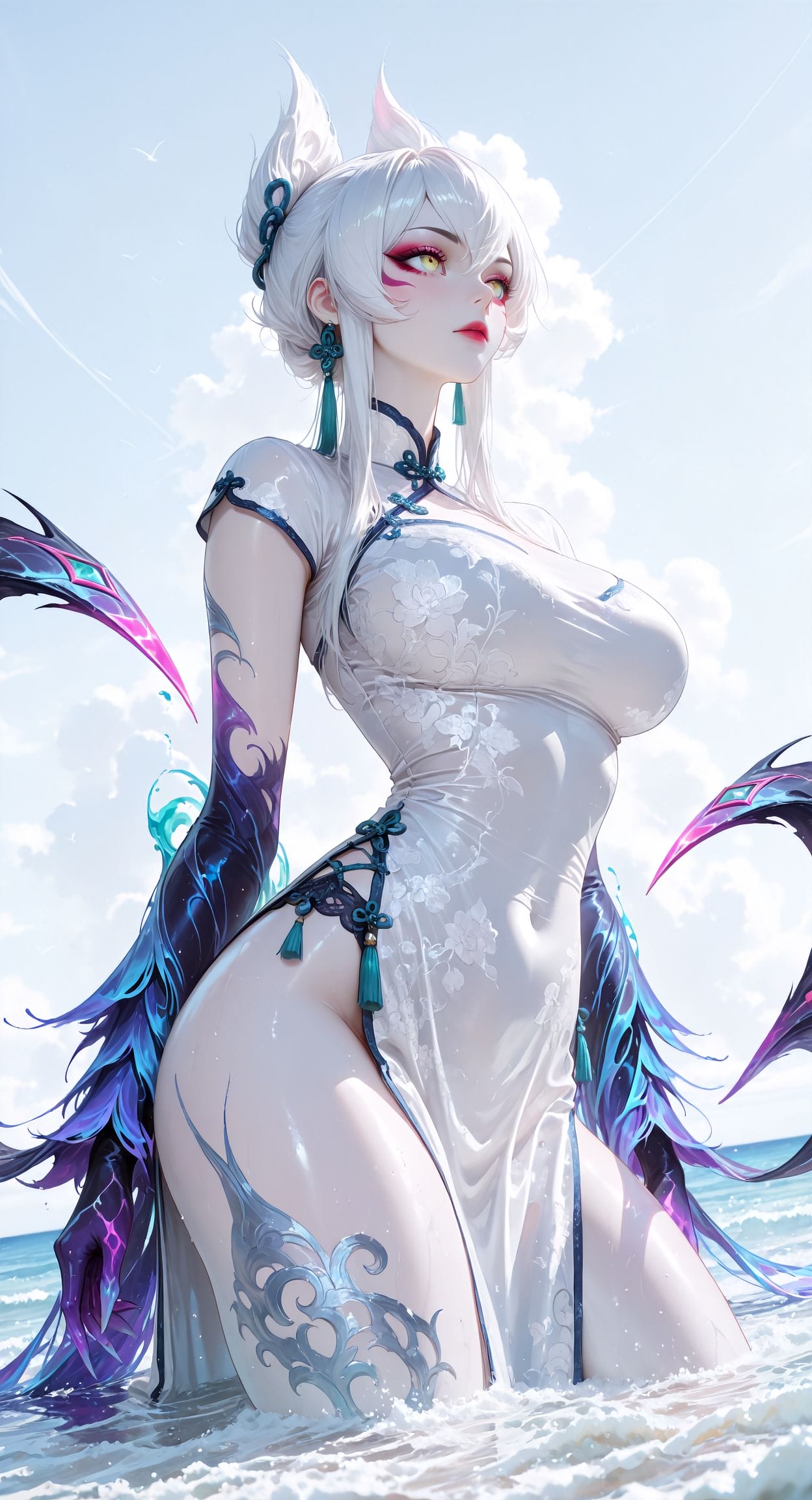 伊芙琳 英雄联盟LOL 二次元美女壁纸图片 超美身材冷白皮肤-皮皮兔动漫