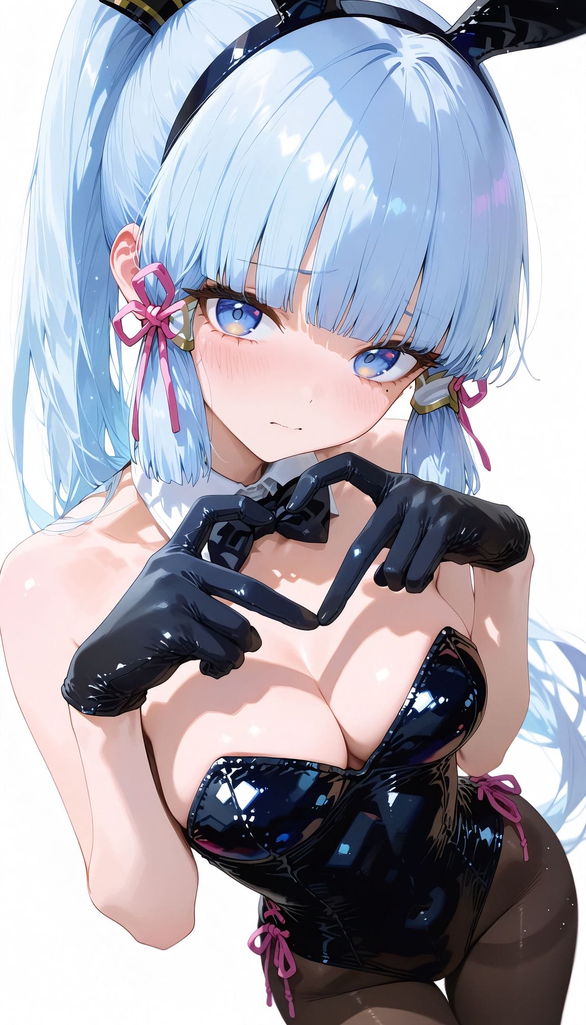 蓝毛福音 原神兔女郎系列壁纸 二次元游戏 甘雨 神里绫华 蓝发少女-皮皮兔动漫