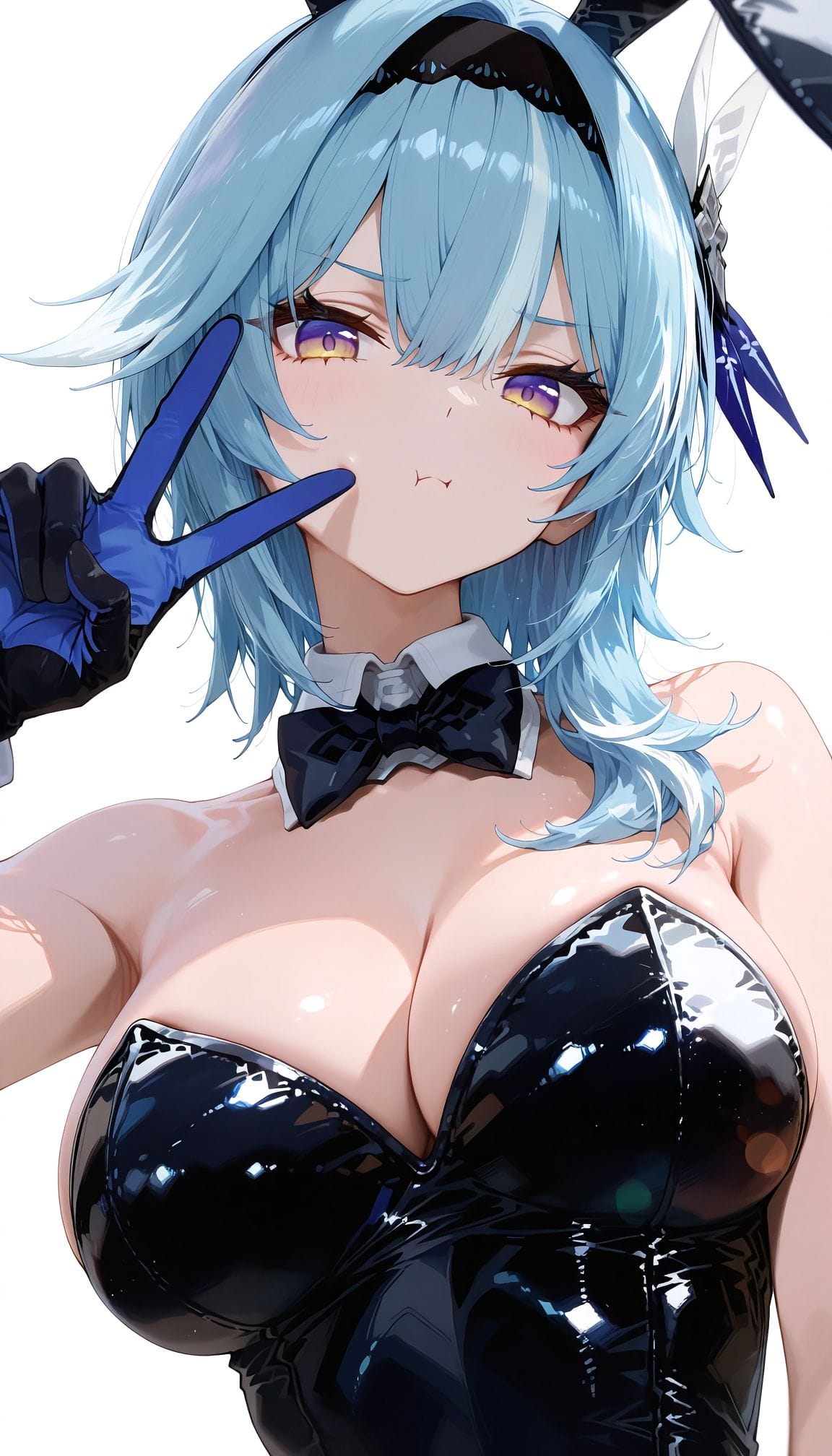 蓝毛福音 原神兔女郎系列壁纸 二次元游戏 甘雨 神里绫华 蓝发少女