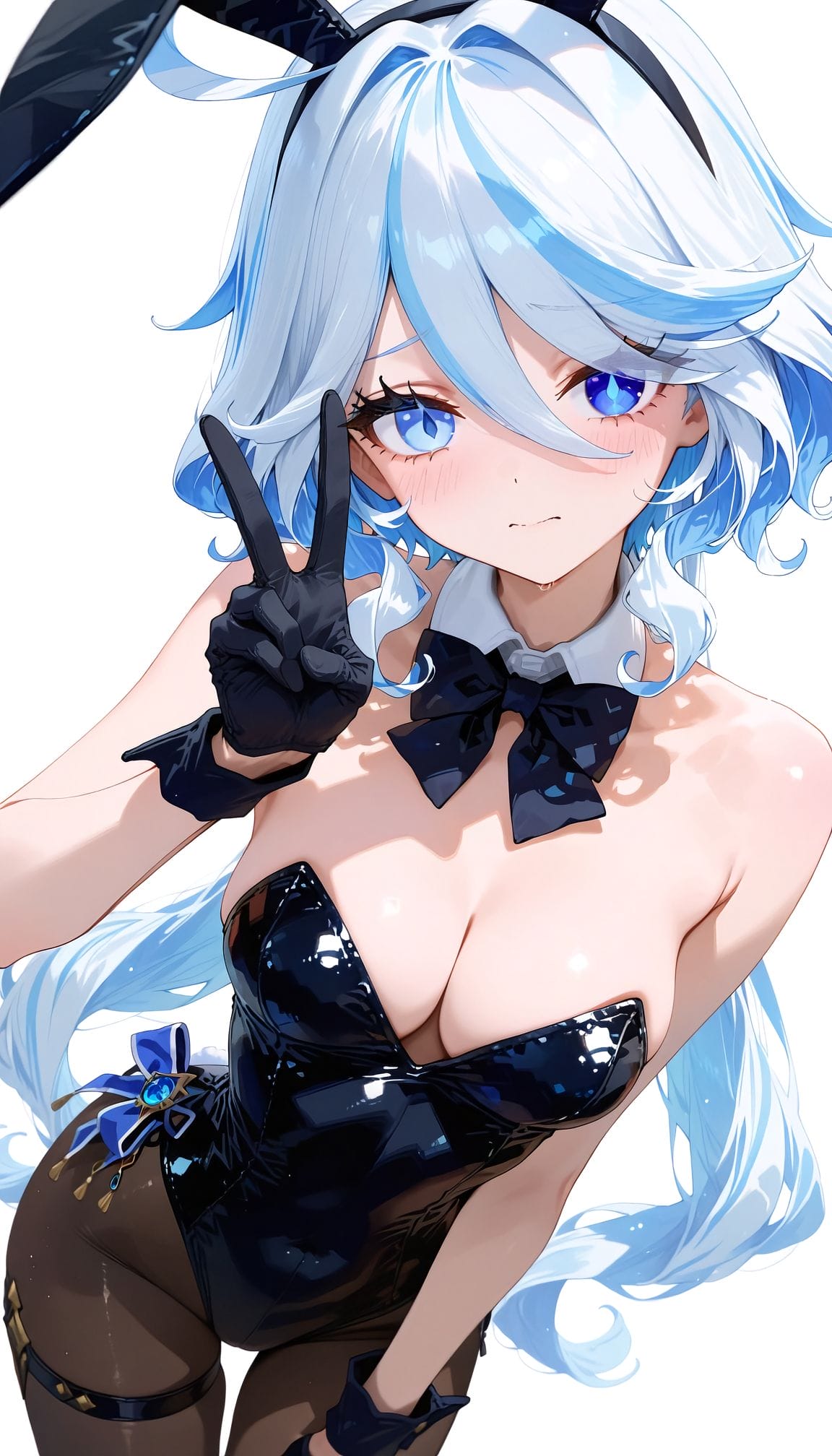 蓝毛福音 原神兔女郎系列壁纸 二次元游戏 甘雨 神里绫华 蓝发少女