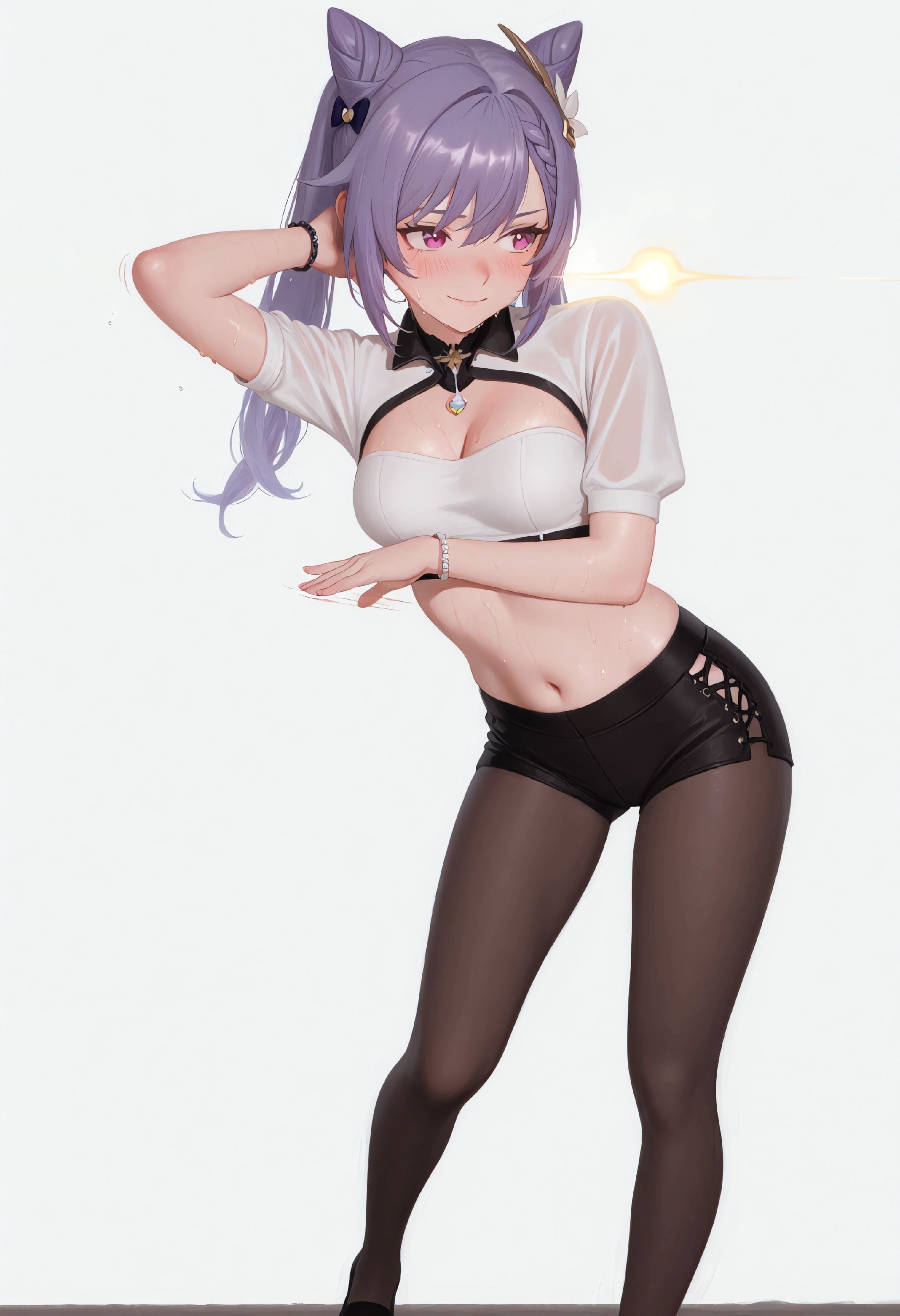 摄影模特风格！原神 刻晴 壁纸 二次元