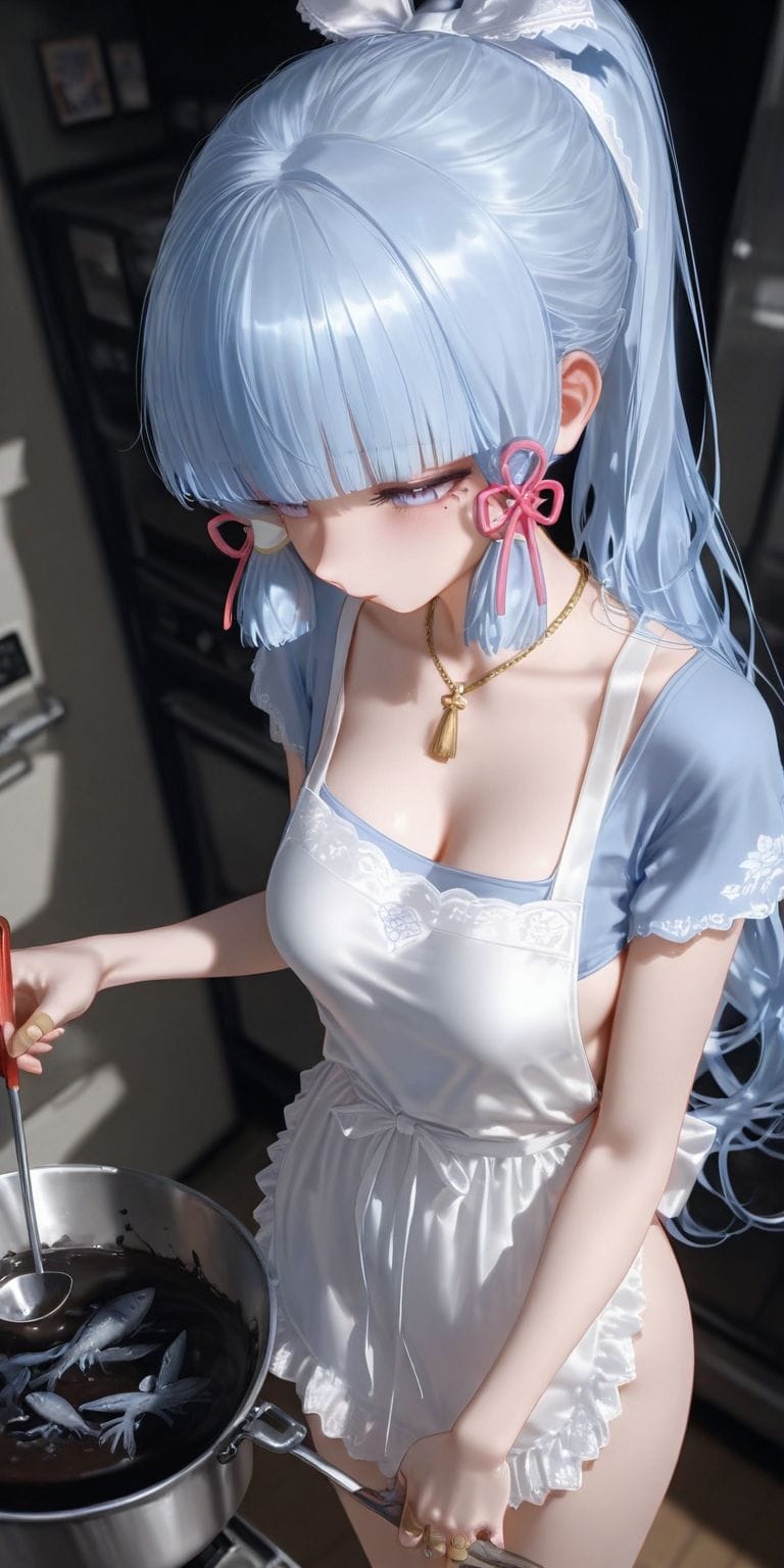 提瓦特女团厨娘做的黑暗料理 二次元美女 雷电将军 甘雨 原神 神里绫华-皮皮兔动漫