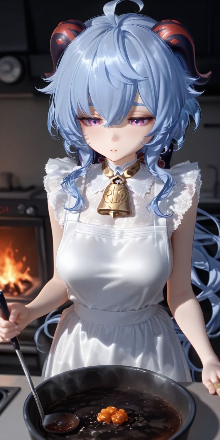 提瓦特女团厨娘做的黑暗料理 二次元美女 雷电将军 甘雨 原神 神里绫华