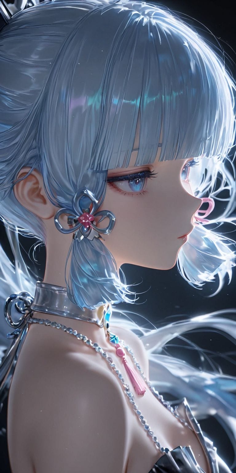 原神 神里绫华 二次元少女 ai绘画壁纸图片-皮皮兔动漫