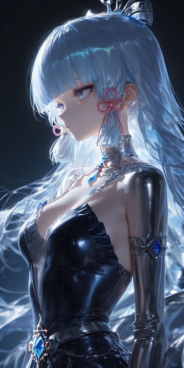 原神 神里绫华 二次元少女 ai绘画壁纸图片