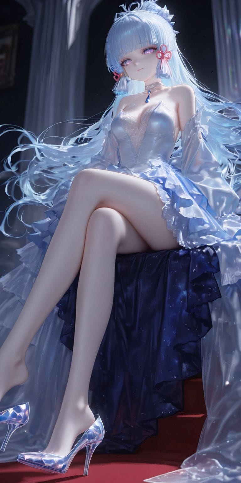 原神 神里绫华 二次元少女 ai绘画壁纸图片