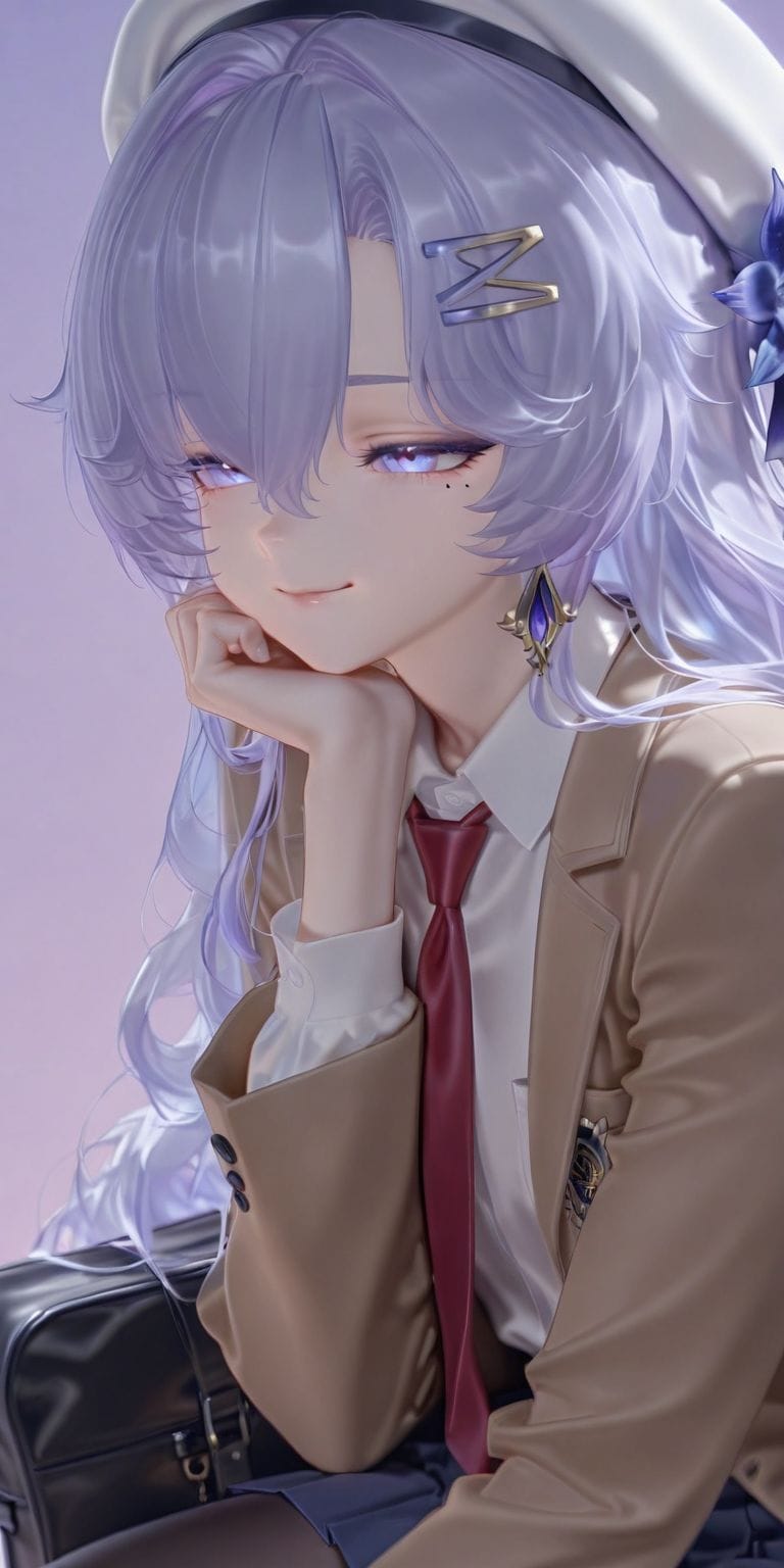 紫色更有韵味 鸣潮 坎特蕾拉 调皮女仆装壁纸图片