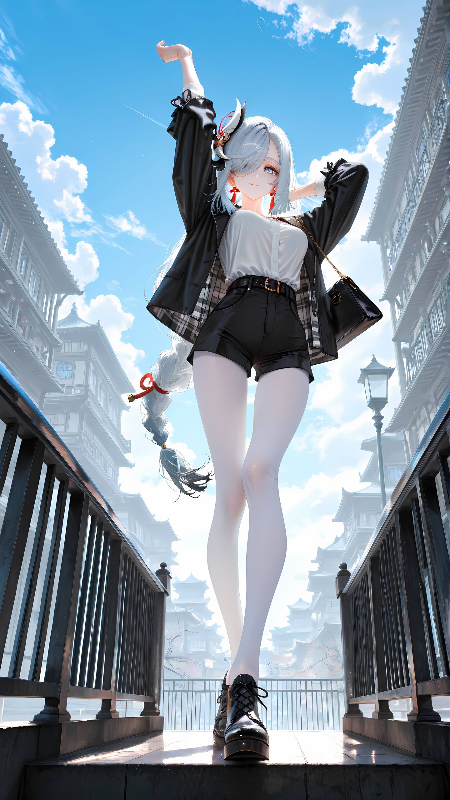 原神游戏角色壁纸 手机高清壁纸 丝袜白丝 大长腿美女-皮皮兔动漫