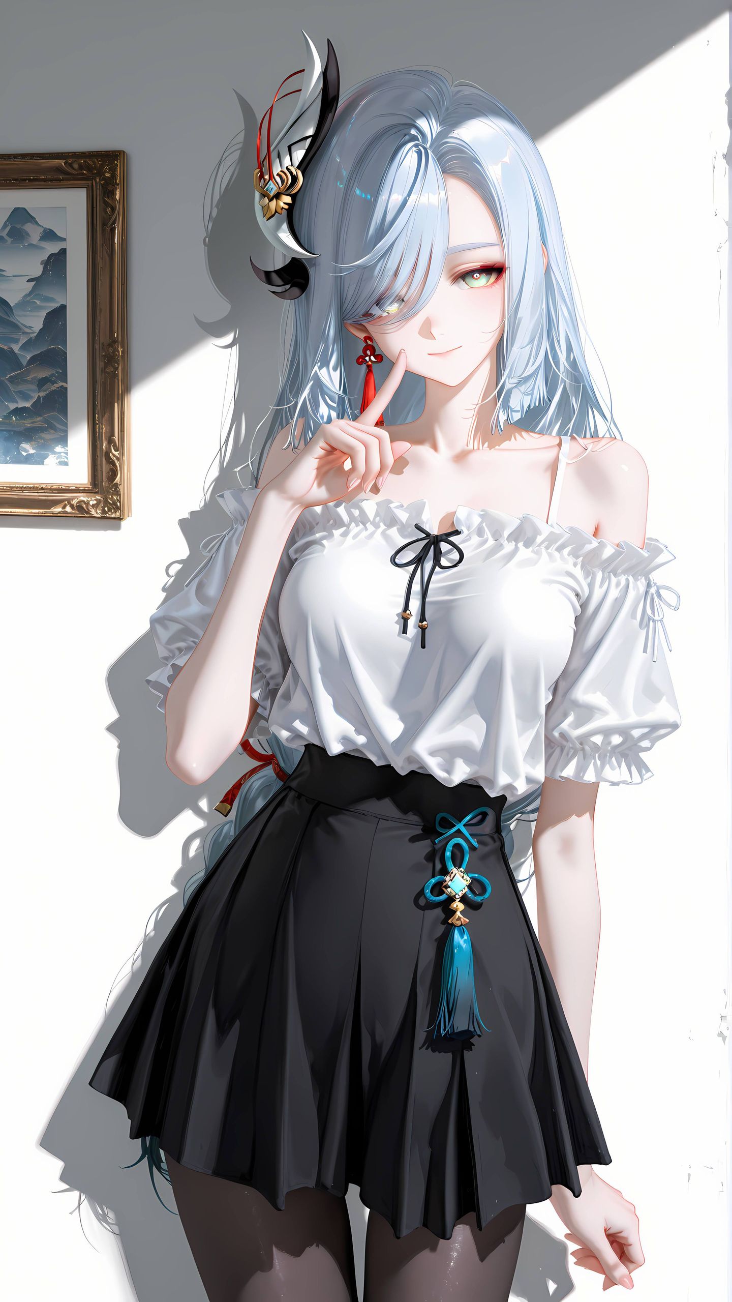 原神游戏角色壁纸 手机高清壁纸 丝袜白丝 大长腿美女