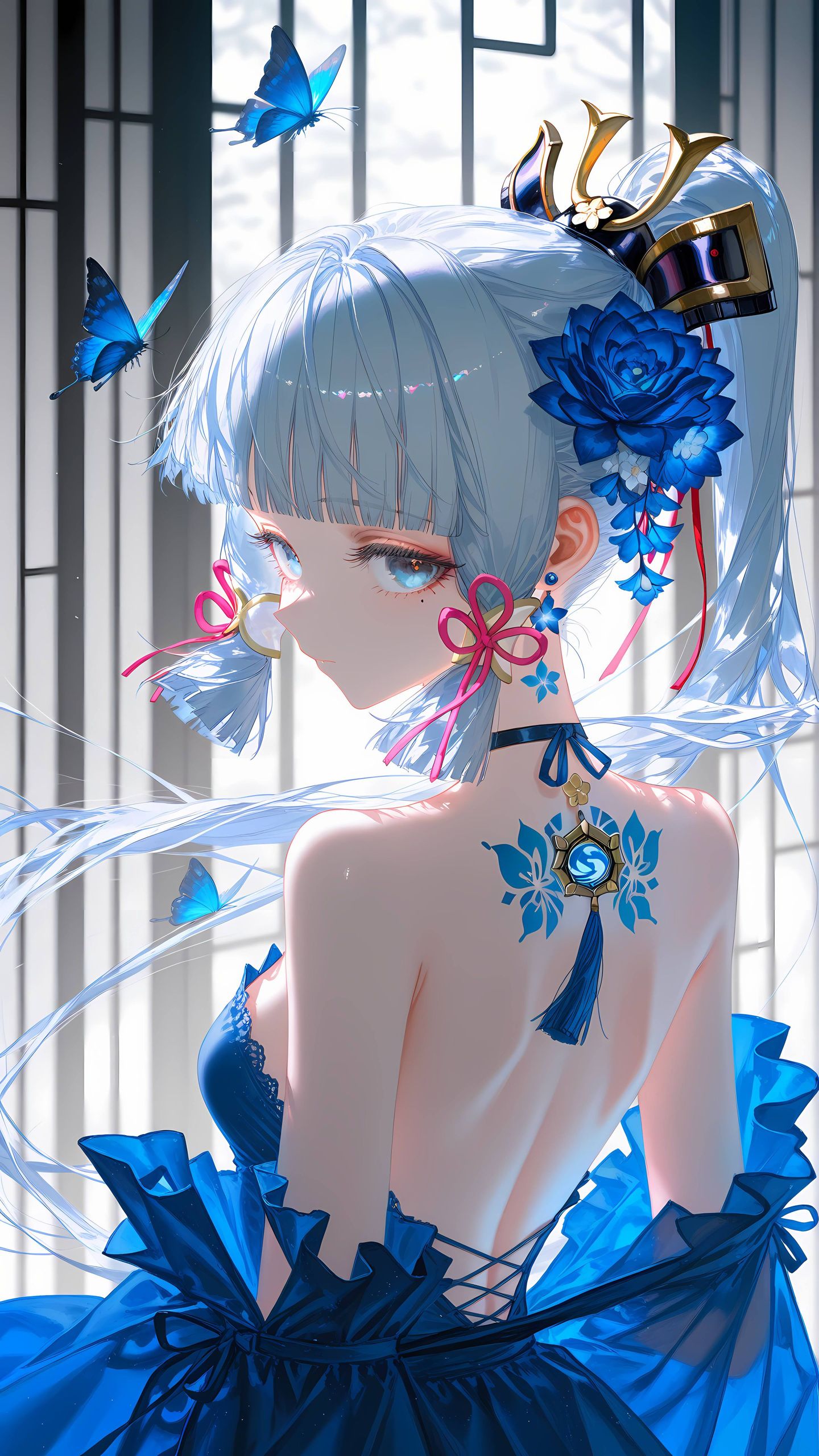 原神壁纸美图。神里绫华高清壁纸 手机壁纸 二次元游戏角色-皮皮兔动漫