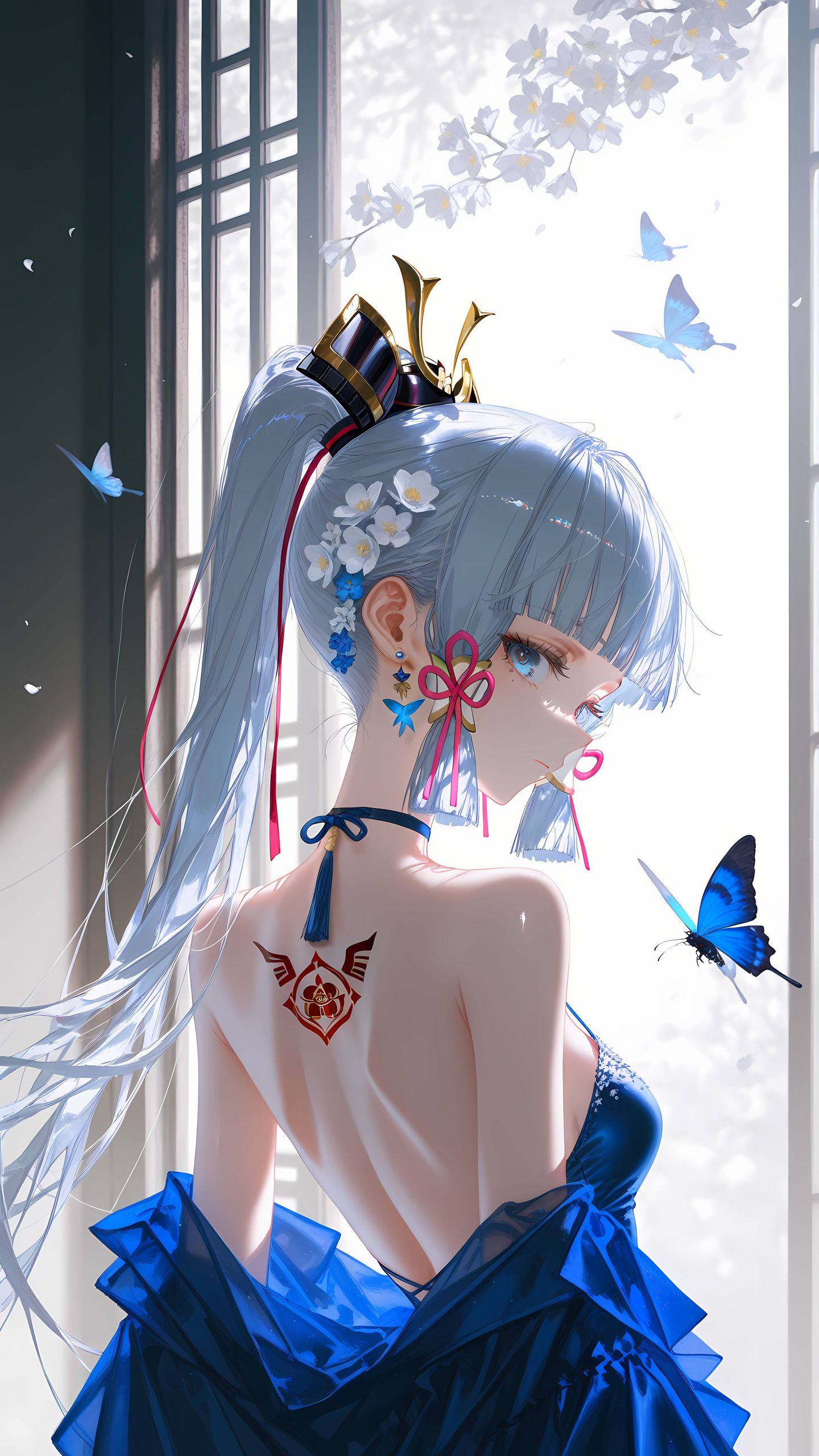 原神壁纸美图。神里绫华高清壁纸 手机壁纸 二次元游戏角色