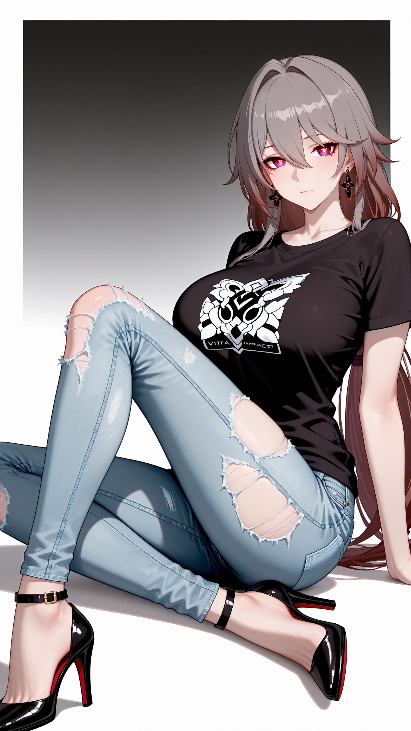 二次元游戏角色薇塔壁纸 崩坏三 裤袜黑丝 穿搭