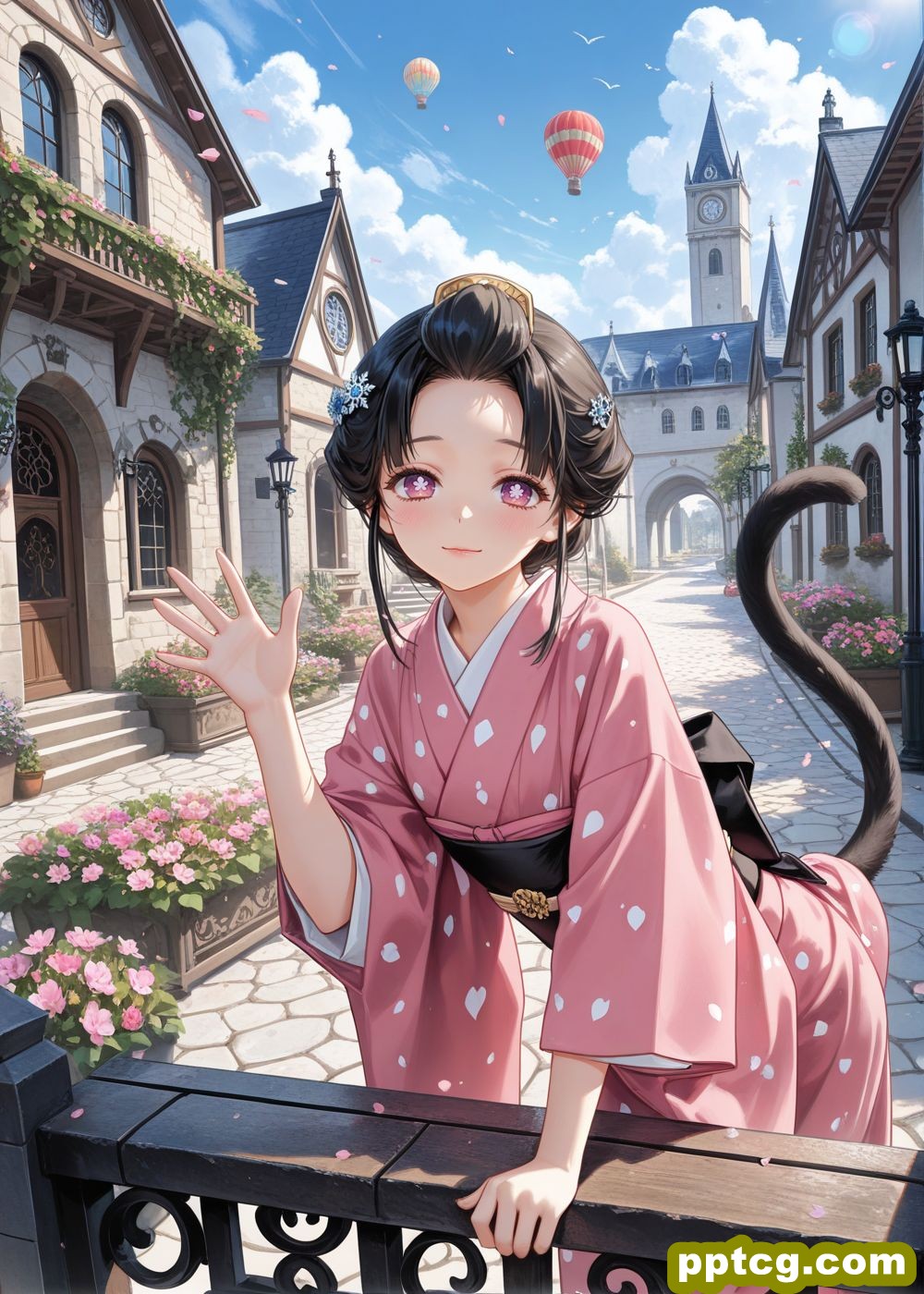 猫系 鬼灭之刃 恋雪 蝴蝶忍 甘露寺蜜璃 动漫壁纸 唯美