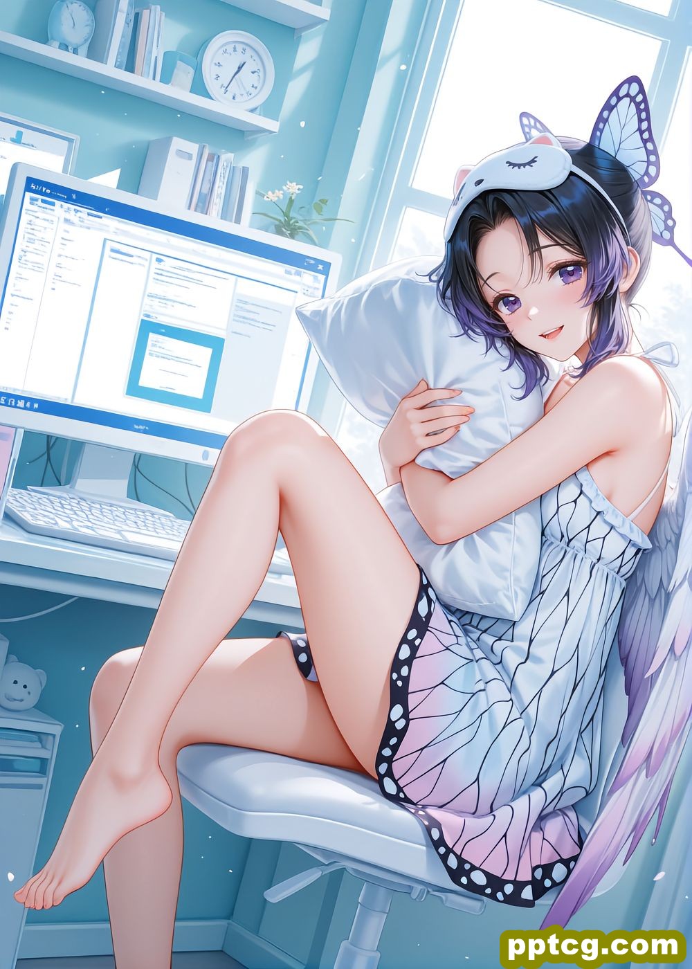 鬼灭之刃 甘露寺蜜璃 祢豆子 蝴蝶忍 动漫壁纸 睡衣抱枕