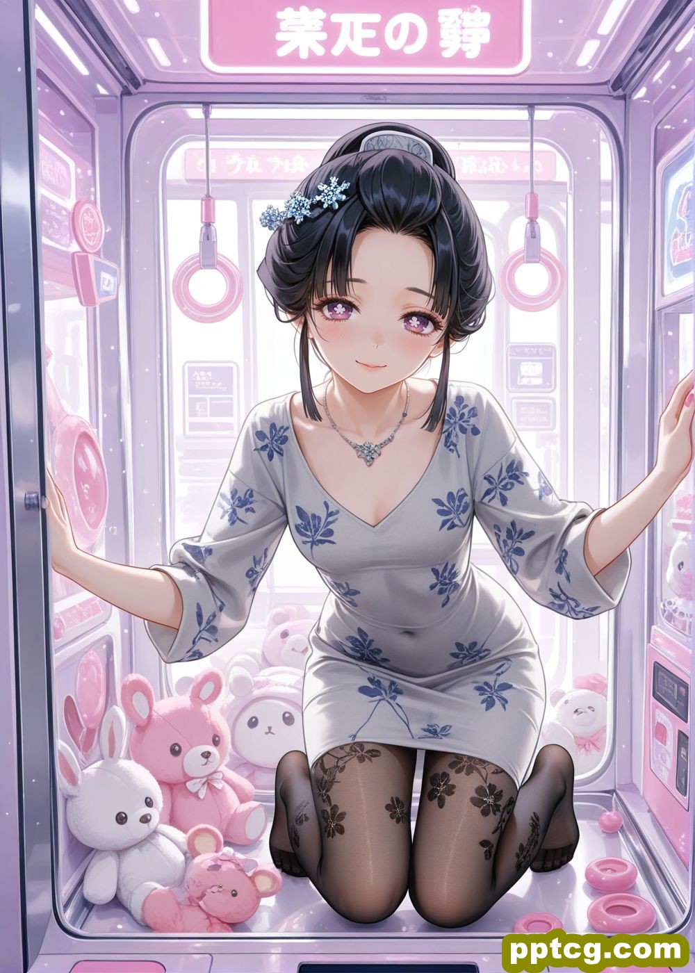 娃娃机 鬼灭之刃 甘露寺蜜璃 蝴蝶忍 祢豆子 动漫壁纸 丝袜黑丝 大长腿