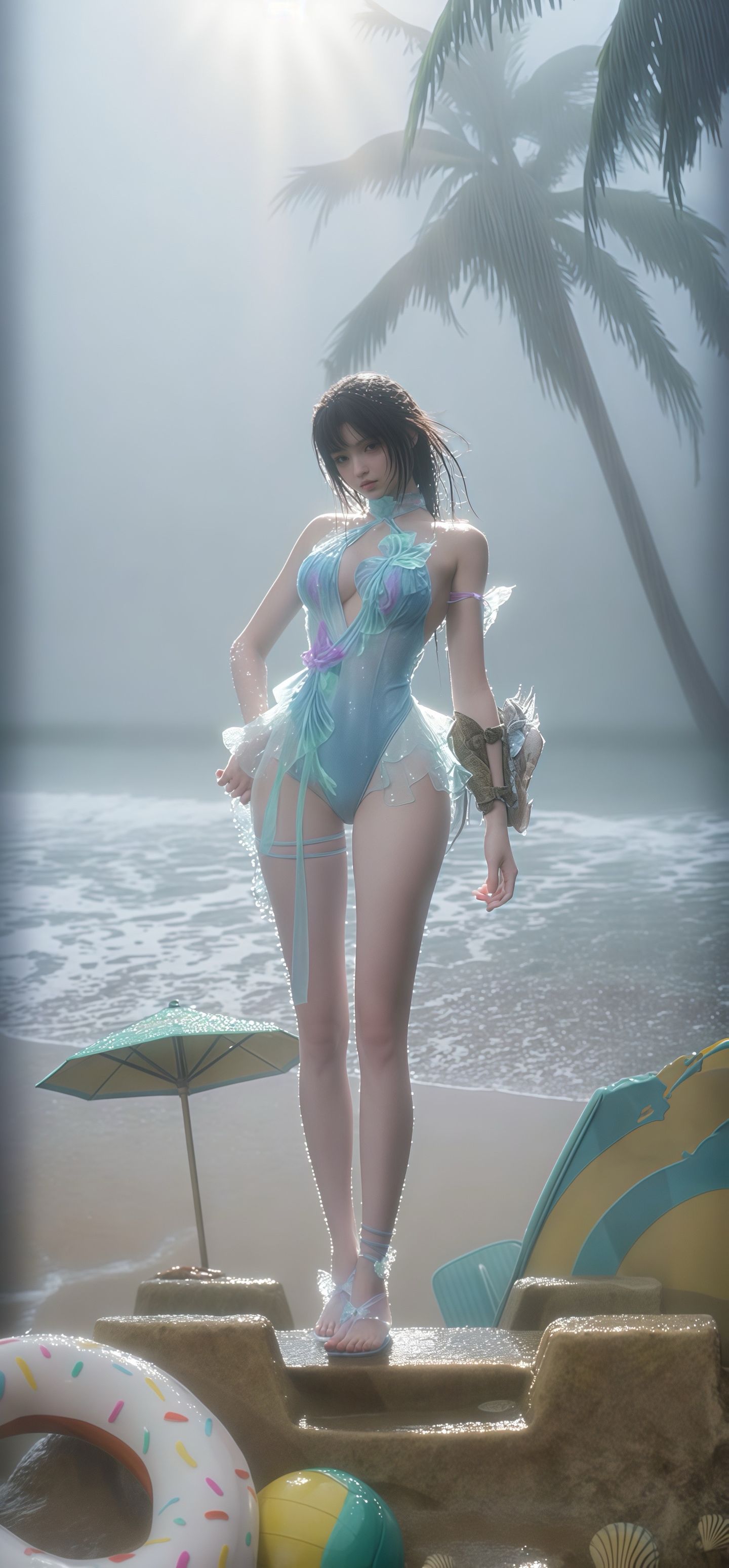 永劫无间 蓝梦 泳装美图壁纸