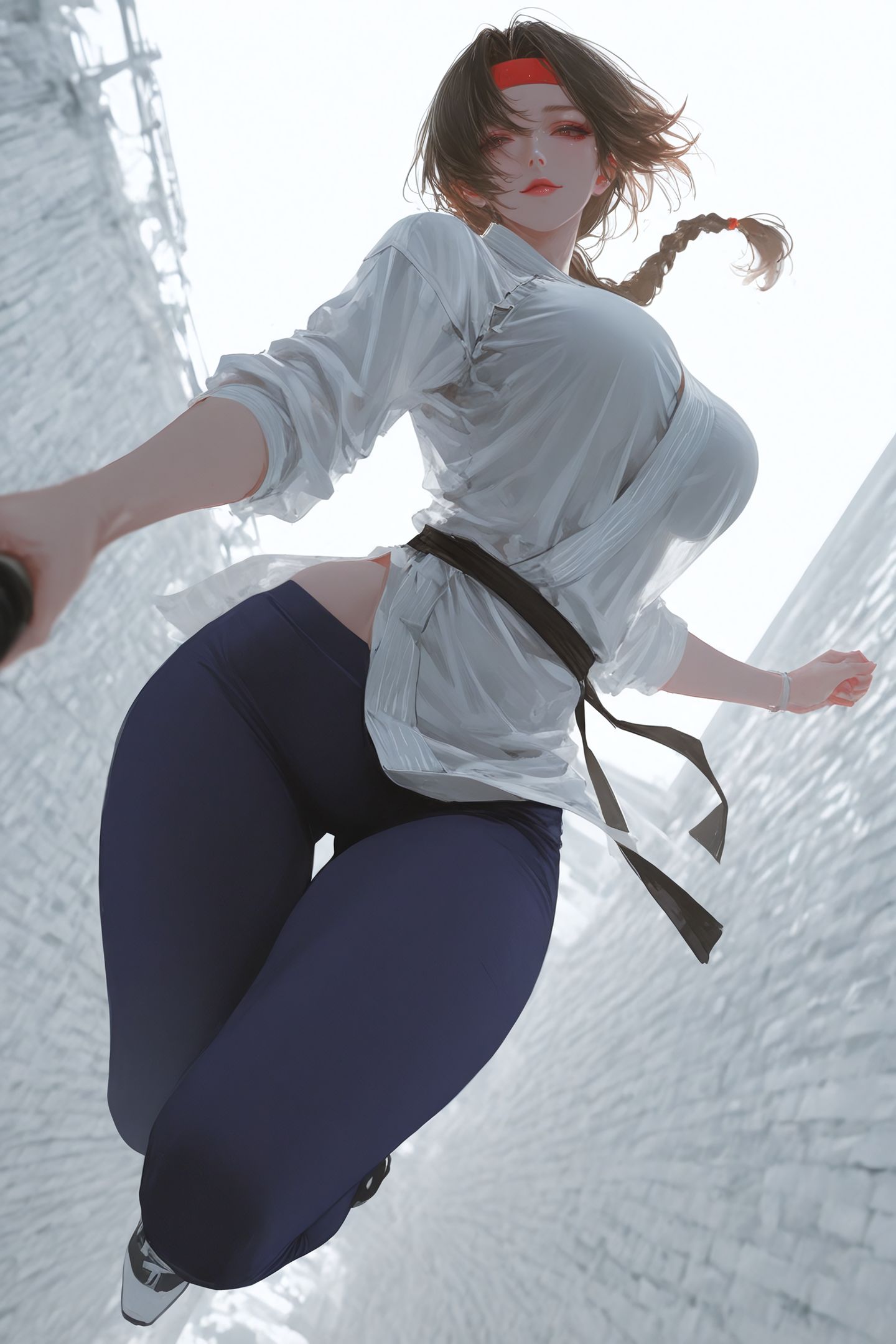 坂崎由莉 拳皇 二次元游戏人物二创 瑜伽裤