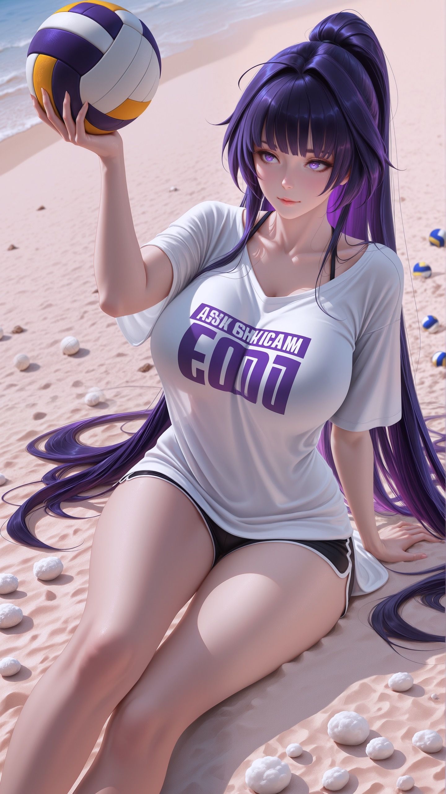 沙滩排球日光浴 海边沙滩 崩坏三 游戏 二次元-皮皮兔动漫