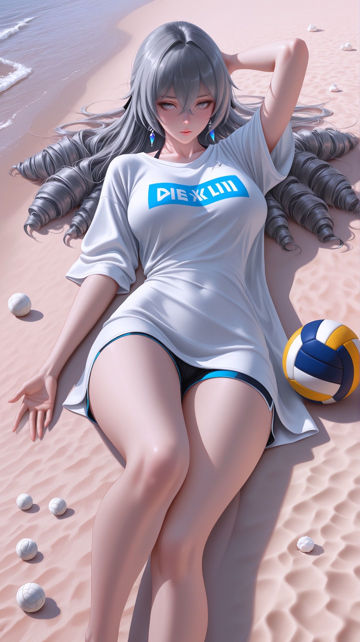 沙滩排球日光浴 海边沙滩 崩坏三 游戏 二次元