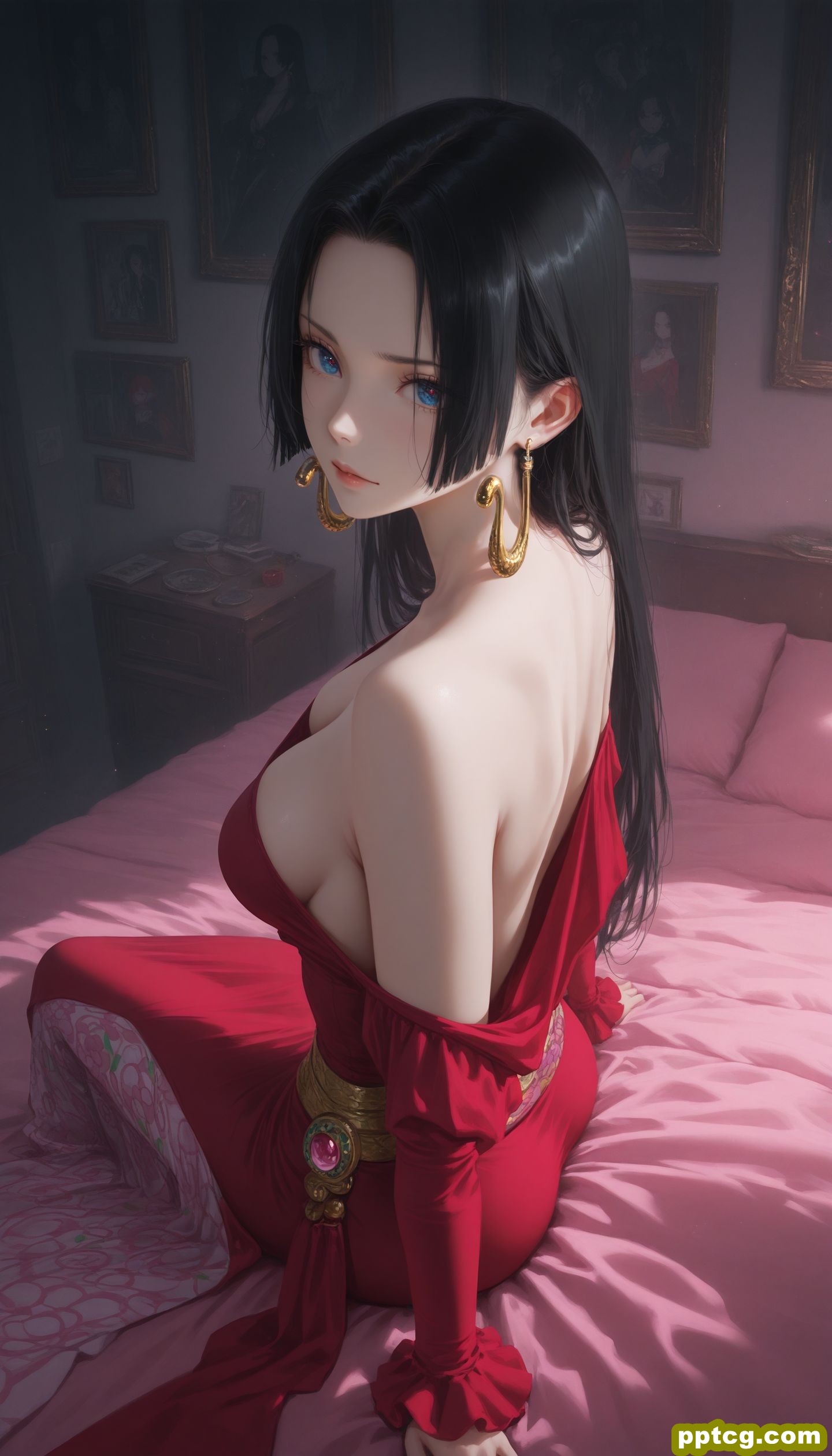 海贼王 女帝汉库克 美背杀 ai绘画壁纸图片-皮皮兔动漫