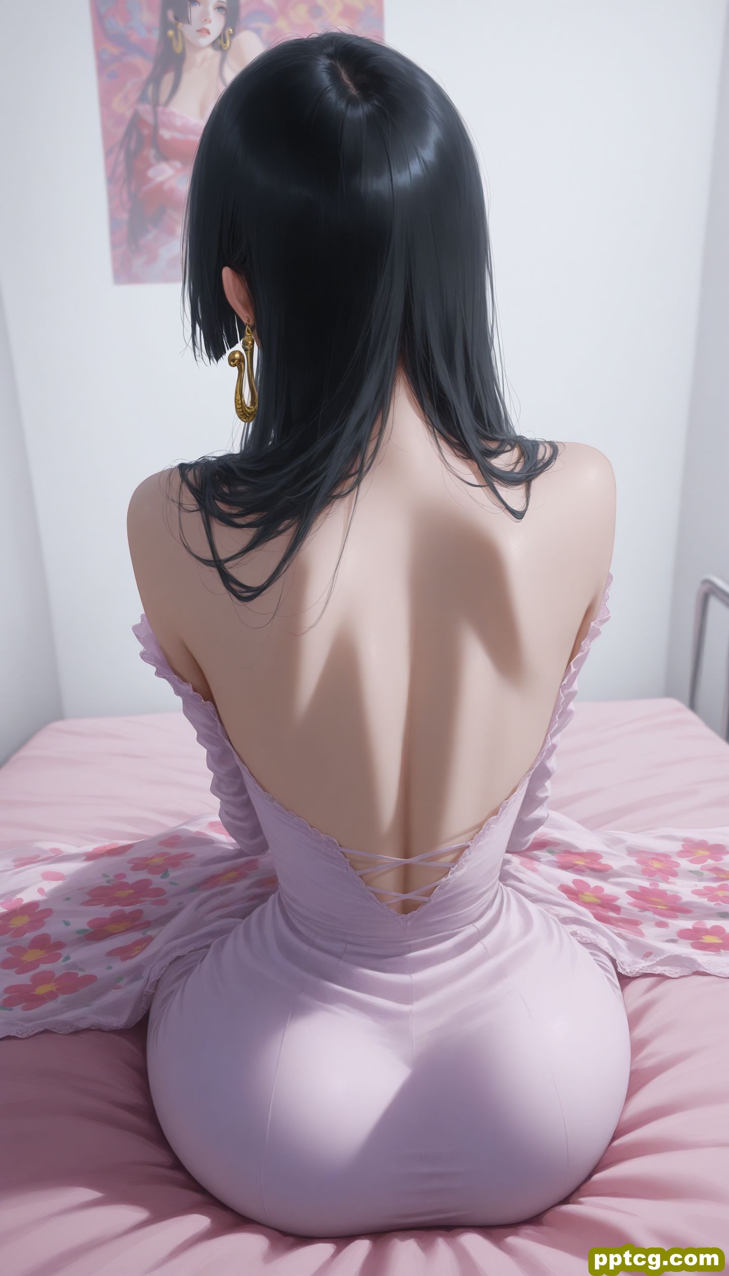 海贼王 女帝汉库克 美背杀 ai绘画壁纸图片