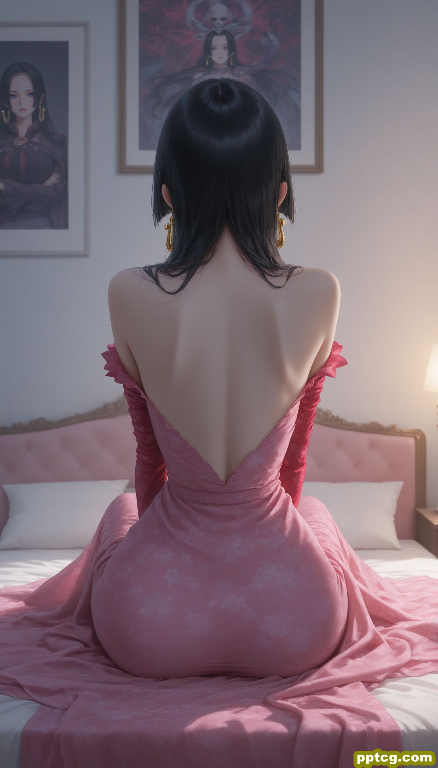 海贼王 女帝汉库克 美背杀 ai绘画壁纸图片