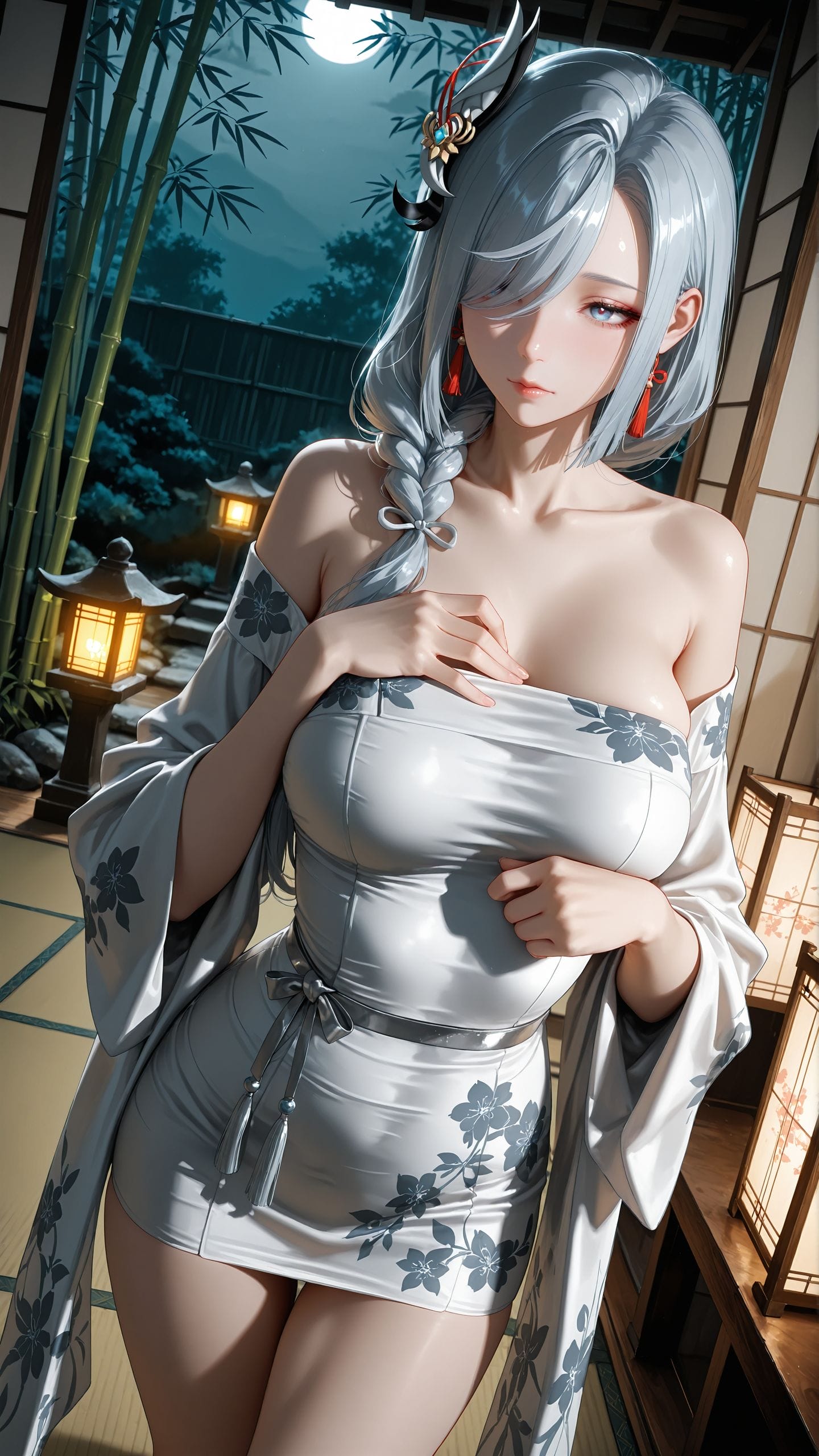 原神 申鹤 古风美女 完美身材 ai绘画-皮皮兔动漫