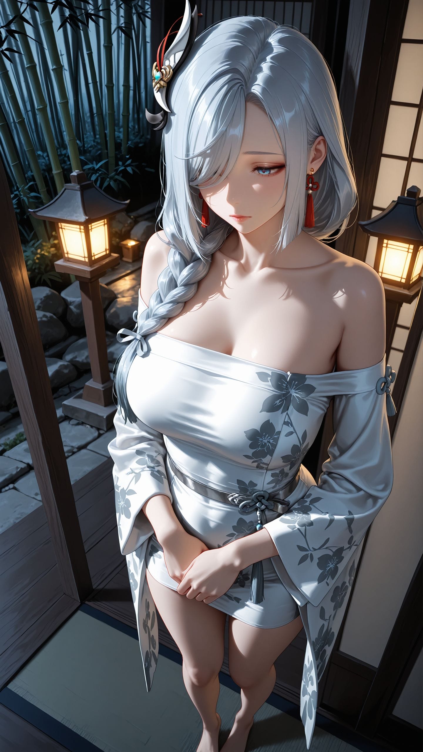 原神 申鹤 古风美女 完美身材 ai绘画