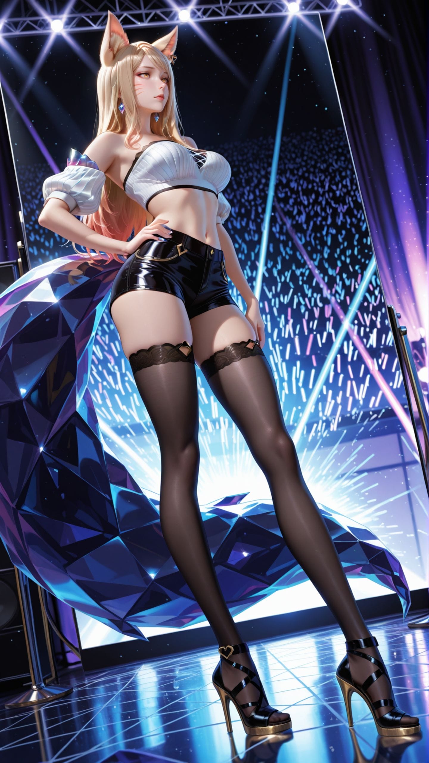 KDA女团 4k高清壁纸 阿狸 卡莎 英雄联盟壁纸 ai绘画-皮皮兔动漫