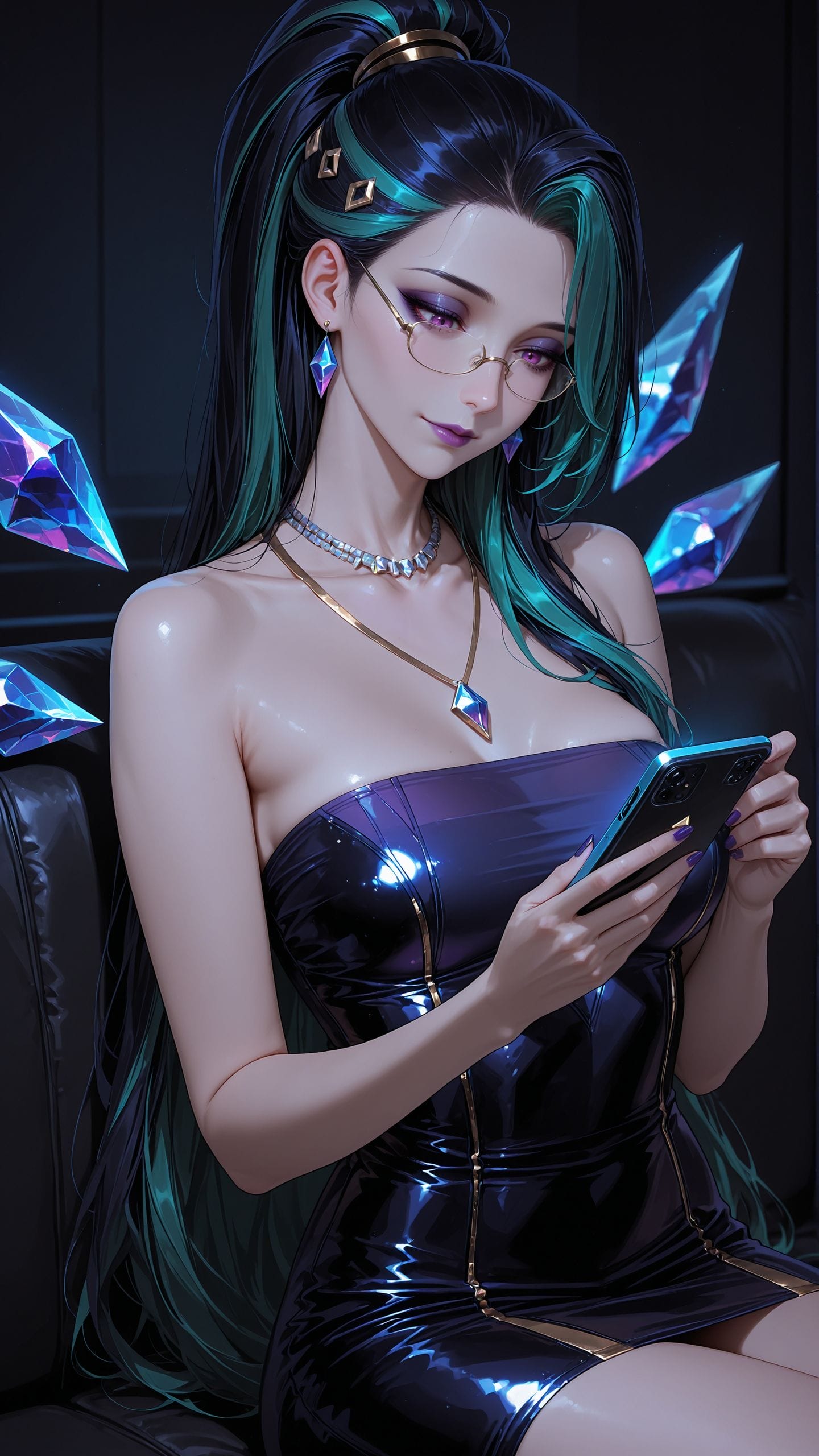 英雄联盟kda 阿狸 卡莎 御姐 ai绘画壁纸