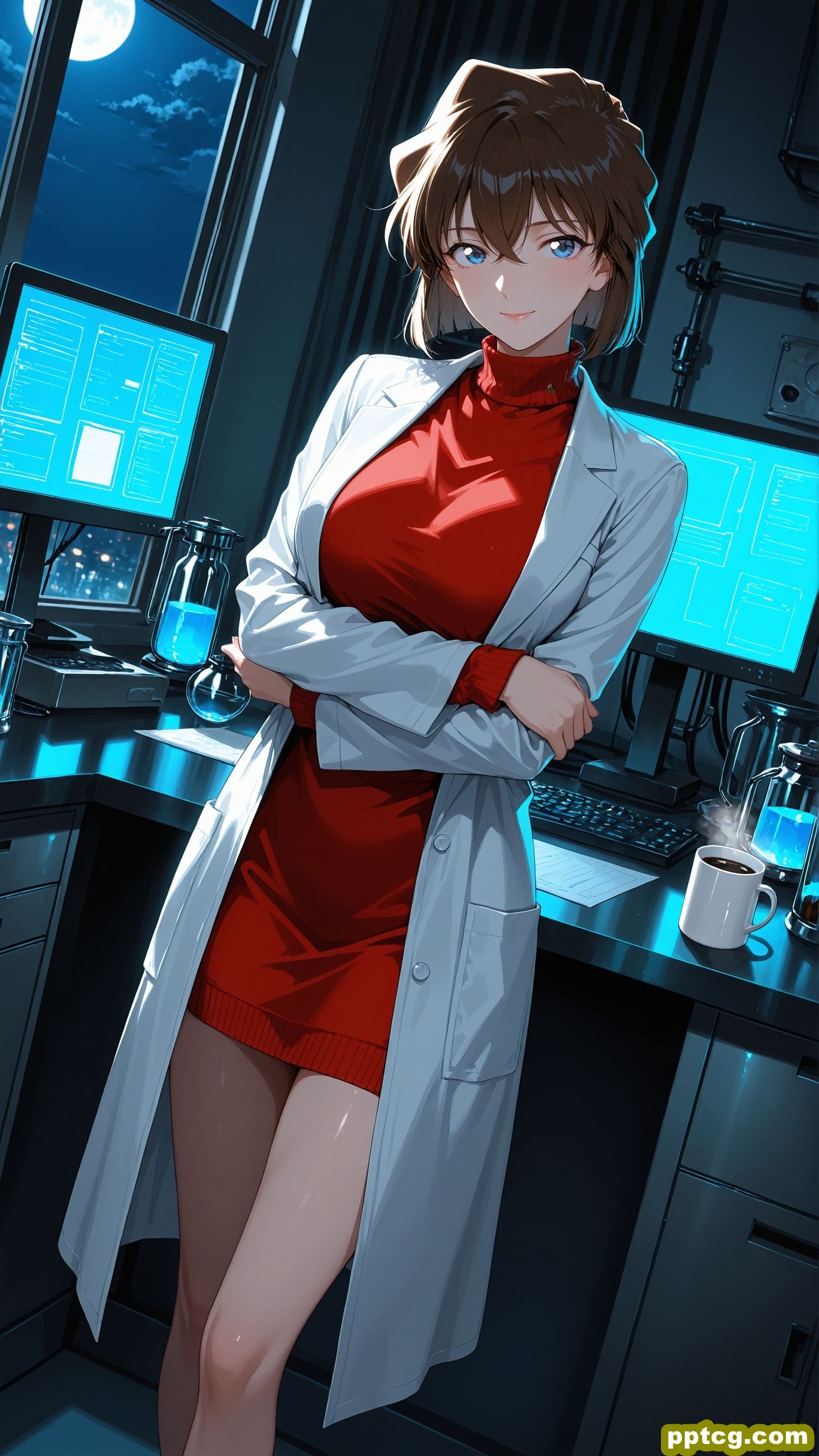 冰山美人雪莉 反差美学 4k高清壁纸 宫野志保 灰原哀 名侦探柯南 同人 ai绘画