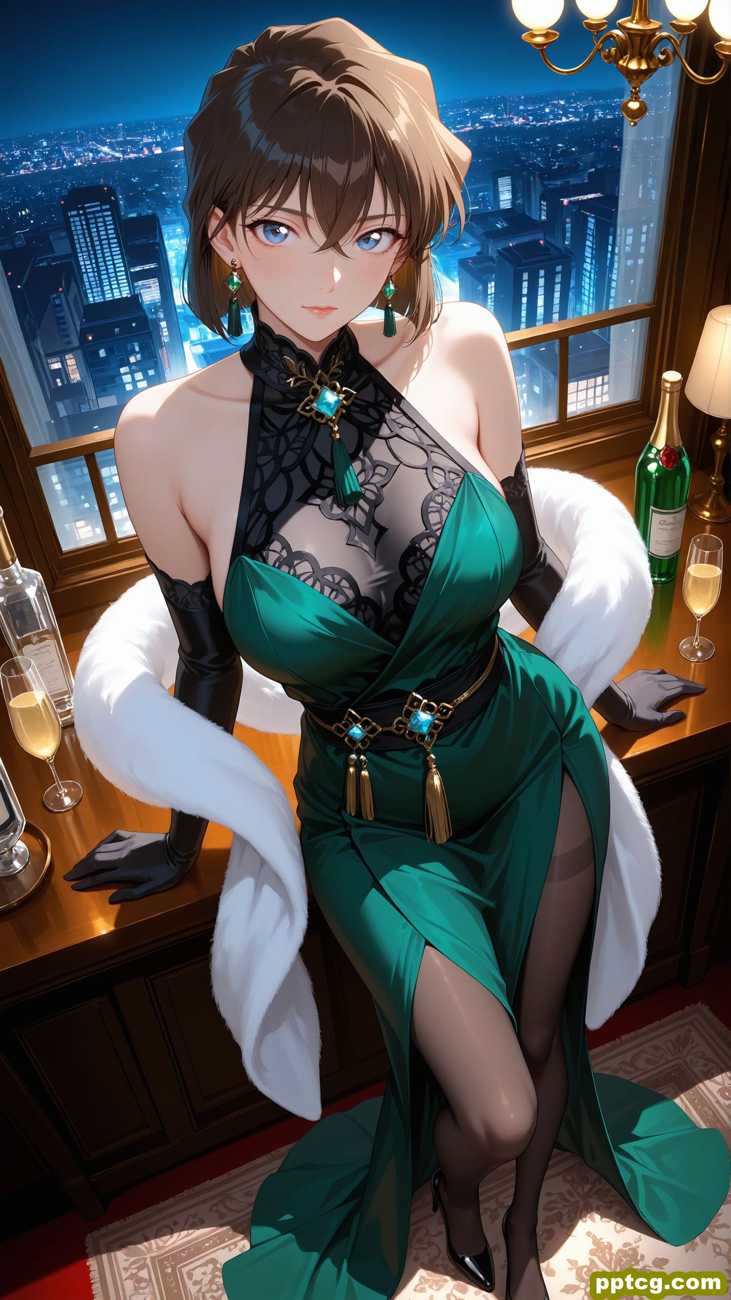 冰山美人雪莉 反差美学 4k高清壁纸 宫野志保 灰原哀 名侦探柯南 同人 ai绘画