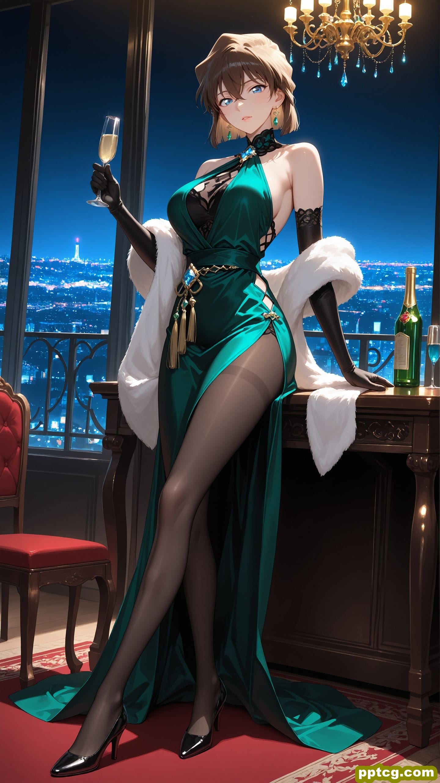 冰山美人雪莉 反差美学 4k高清壁纸 宫野志保 灰原哀 名侦探柯南 同人 ai绘画