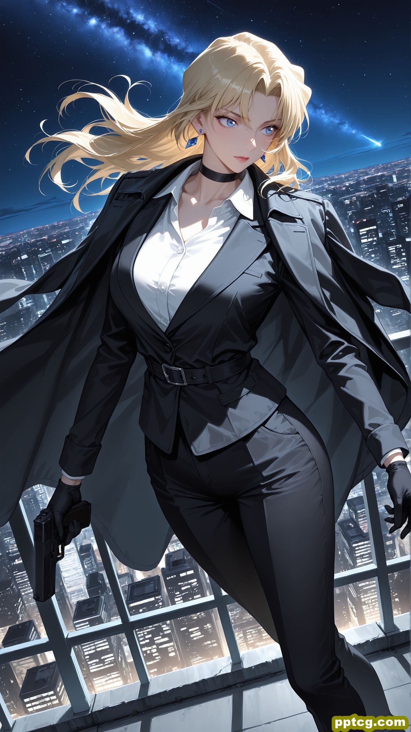 贝尔摩德の危险美学 4k高清壁纸 ai绘画 名侦探柯南 大长腿 二次元壁纸