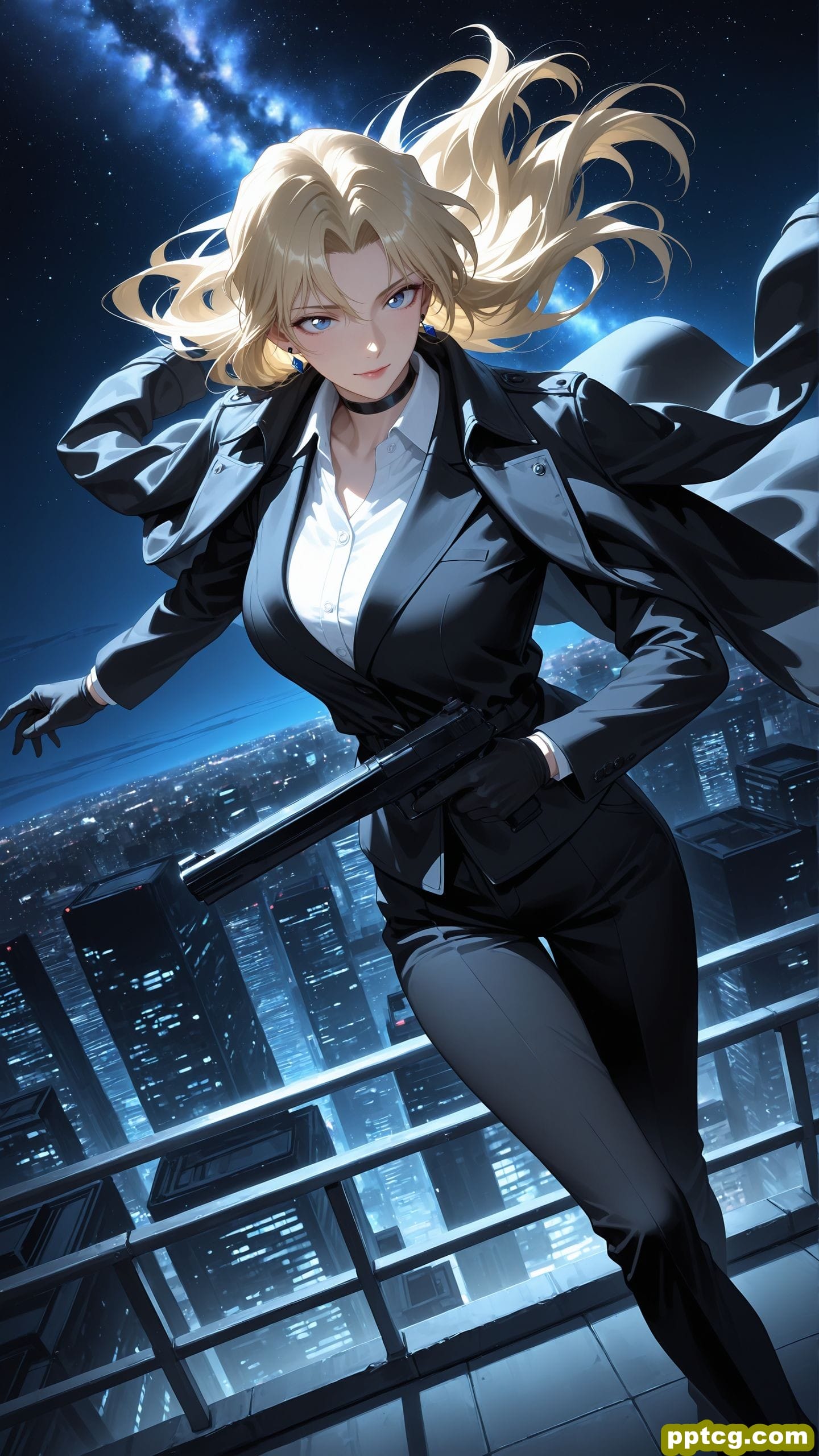 贝尔摩德の危险美学 4k高清壁纸 ai绘画 名侦探柯南 大长腿 二次元壁纸