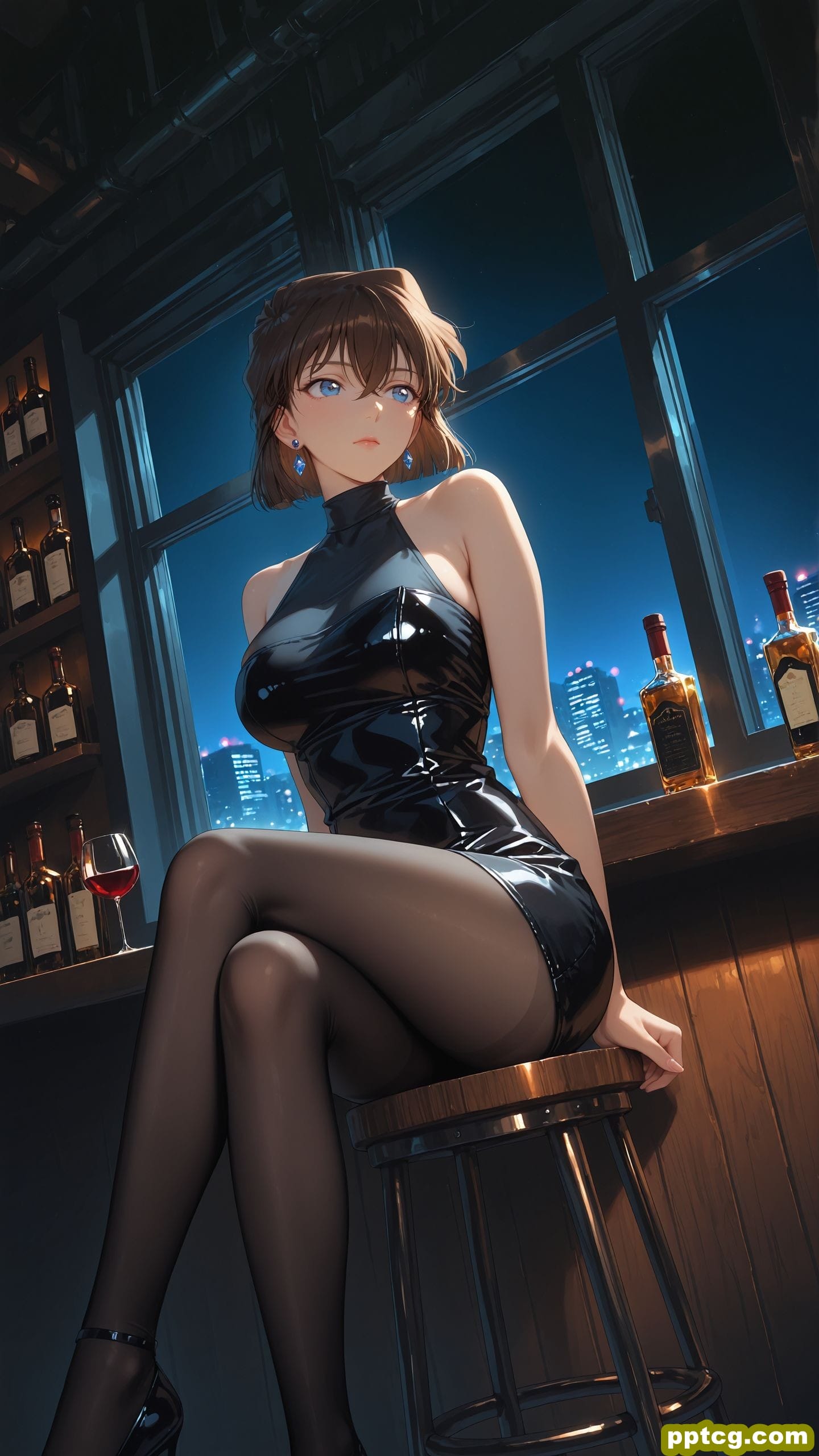 ai绘画 名侦探柯南 灰原哀 贝尔摩德 极品身材 黑丝