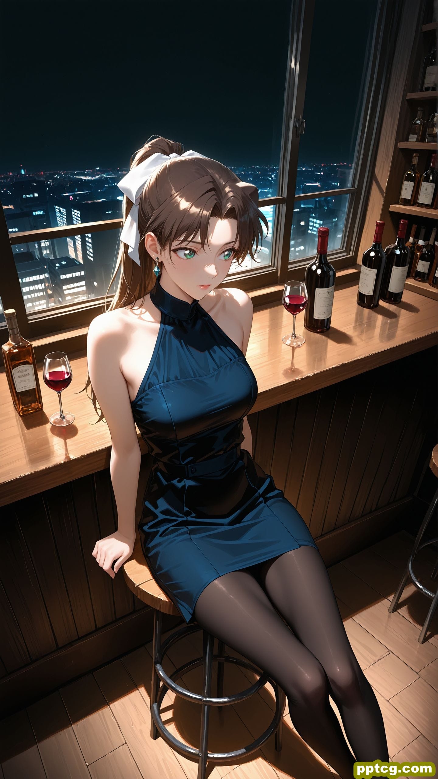 ai绘画 名侦探柯南 灰原哀 贝尔摩德 极品身材 黑丝