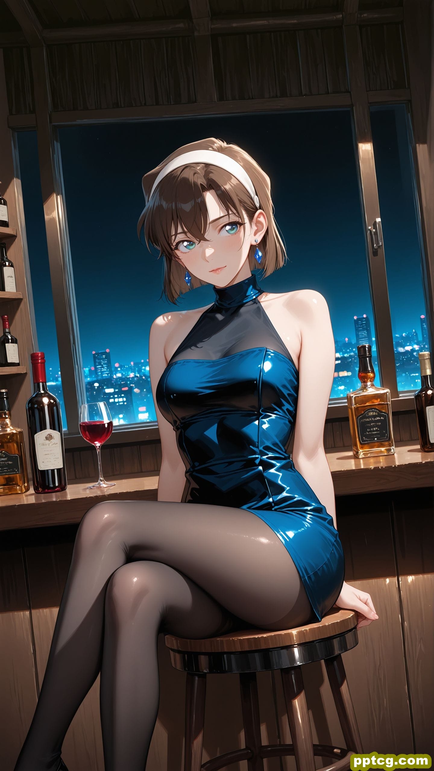 ai绘画 名侦探柯南 灰原哀 贝尔摩德 极品身材 黑丝