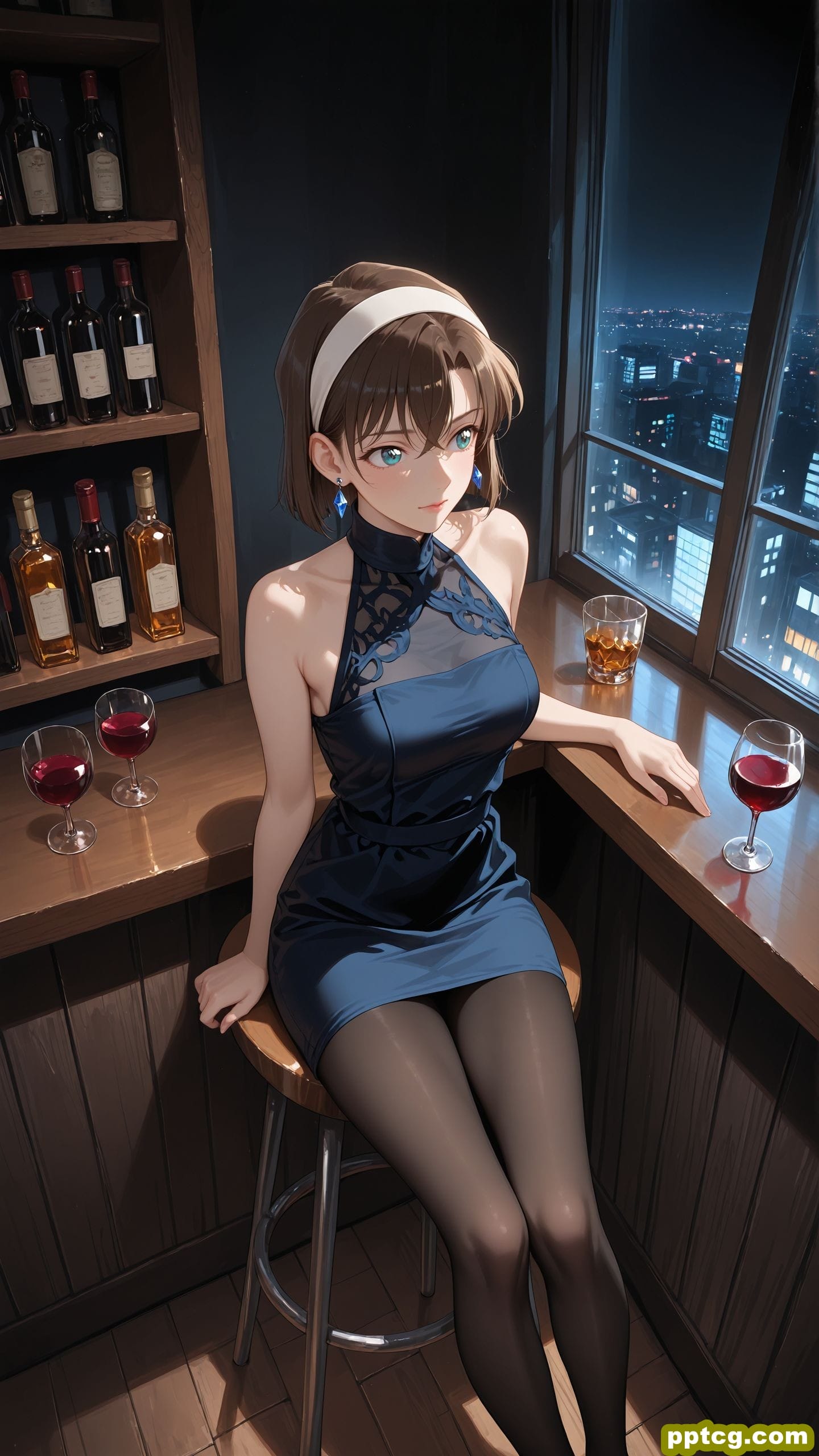 ai绘画 名侦探柯南 灰原哀 贝尔摩德 极品身材 黑丝