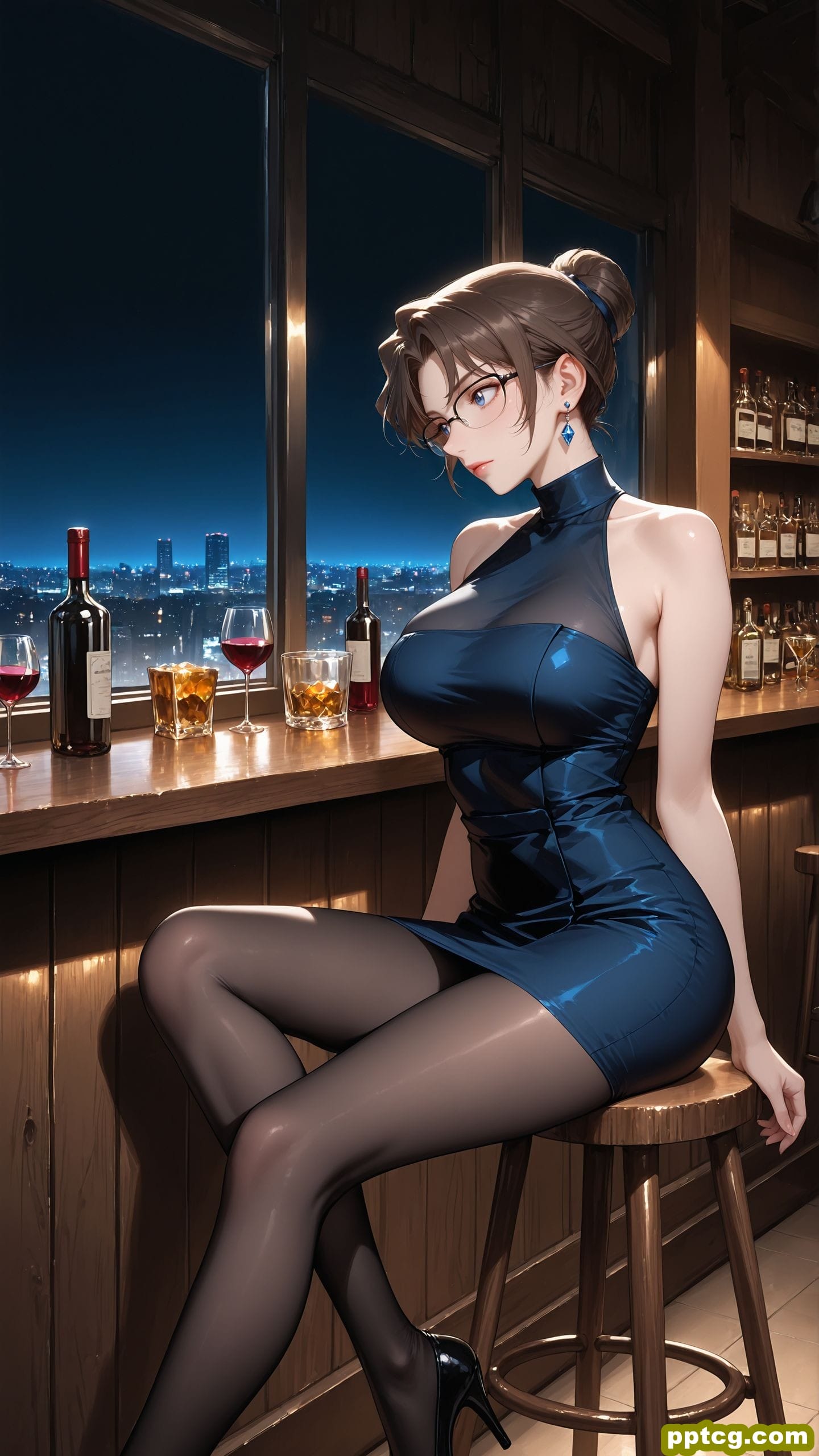 ai绘画 名侦探柯南 灰原哀 贝尔摩德 极品身材 黑丝