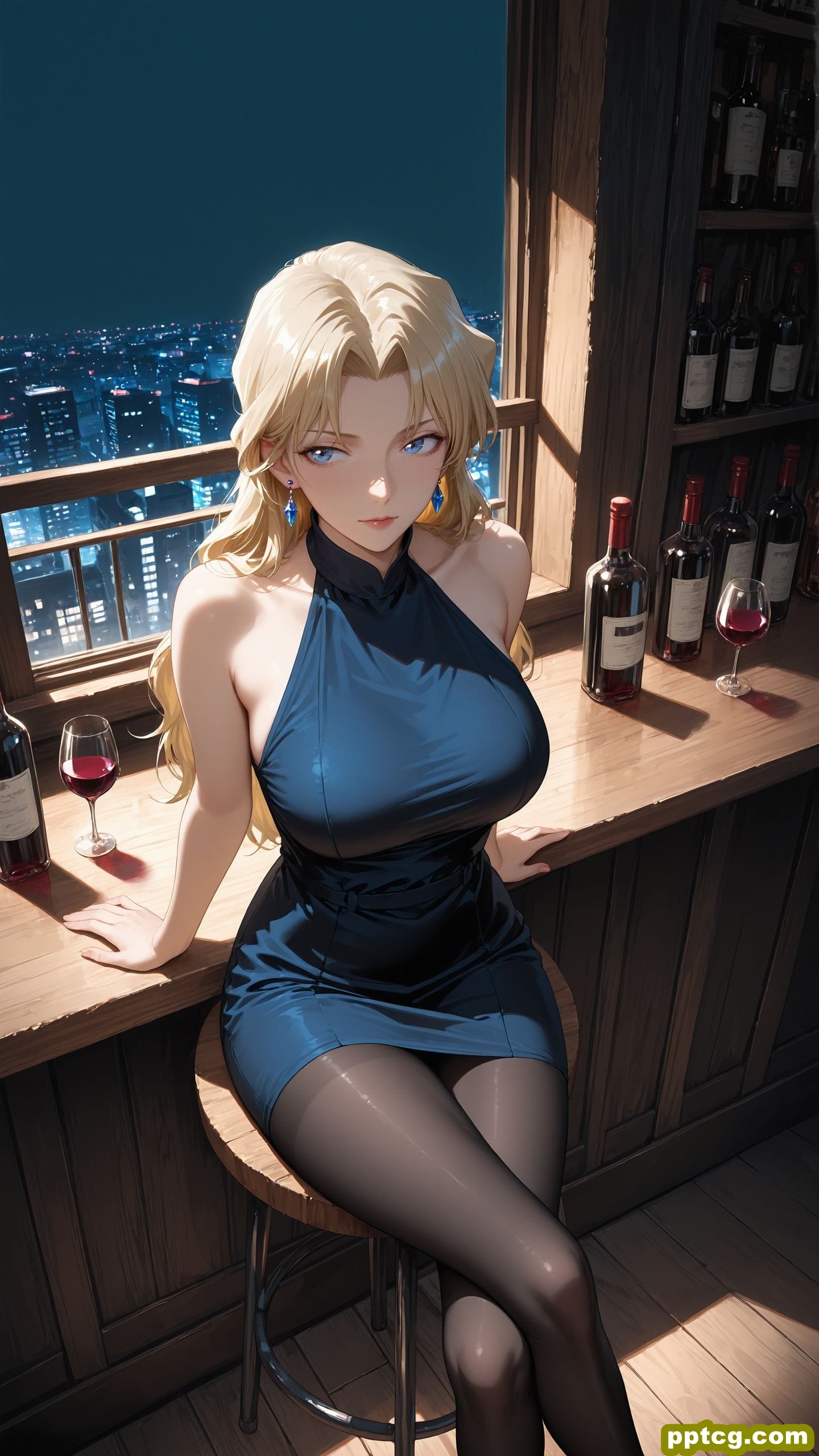 ai绘画 名侦探柯南 灰原哀 贝尔摩德 极品身材 黑丝