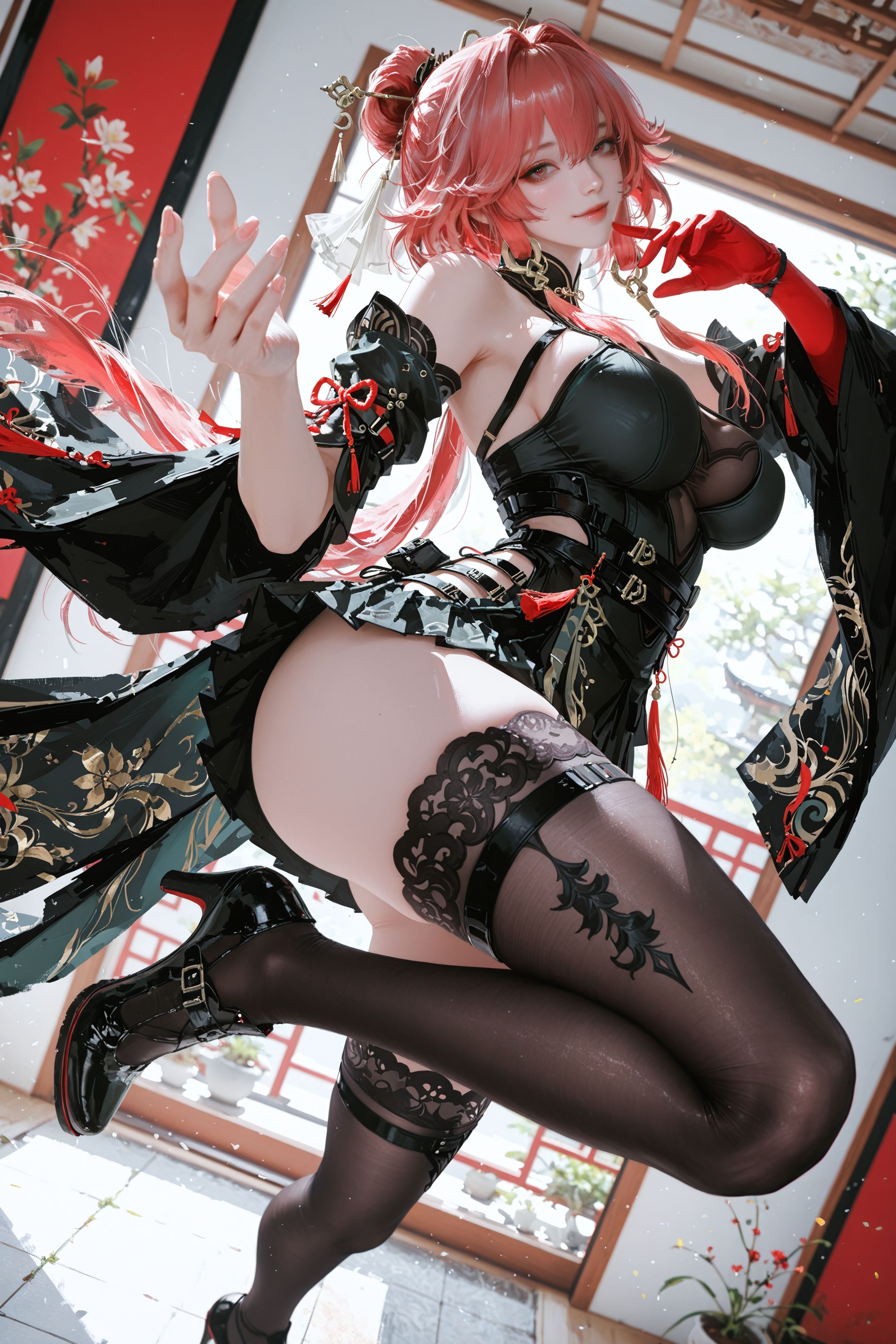 鸣潮 二次元 游戏 长离 国风 大长腿 黑丝-皮皮兔动漫